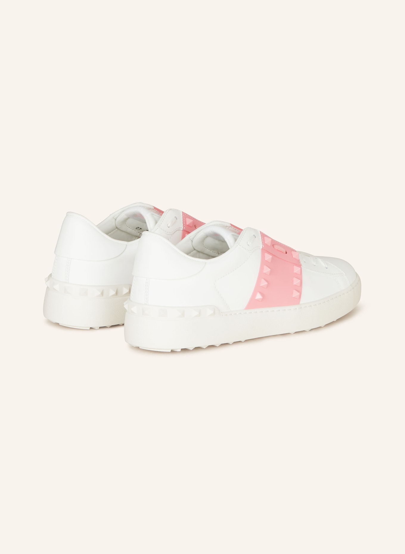 VALENTINO GARAVANI Sneakers ROCKSTUD UNTITLED with rivets, Color: WHITE/ PINK (Image 2)