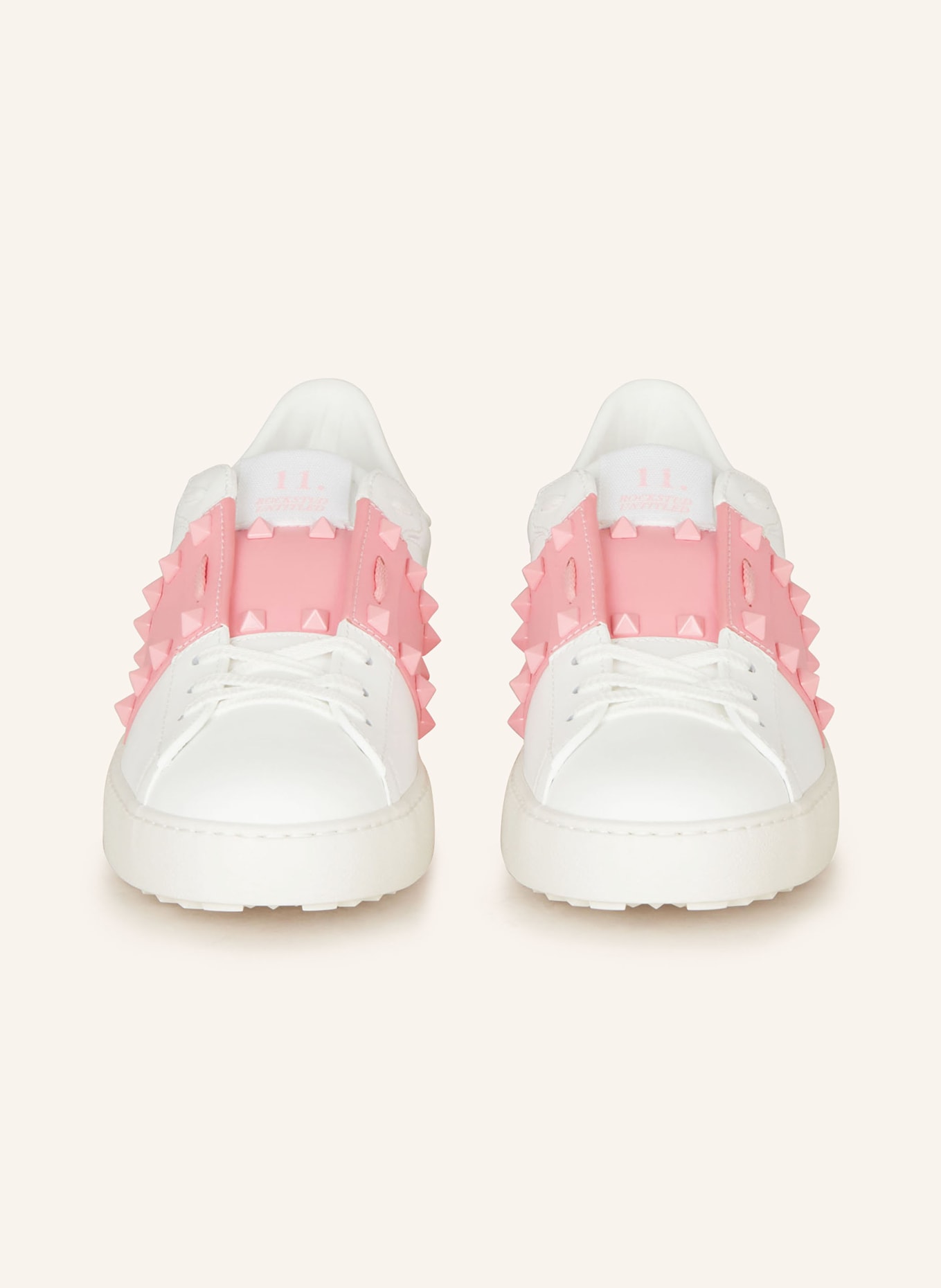 VALENTINO GARAVANI Sneakers ROCKSTUD UNTITLED with rivets, Color: WHITE/ PINK (Image 3)
