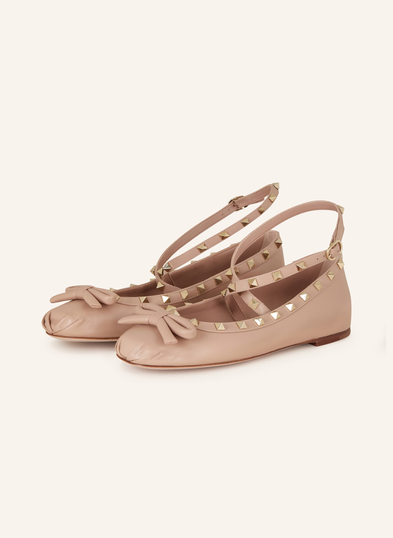 VALENTINO GARAVANI Ballerinas ROCKSTUD mit Nieten, Farbe: ROSÉ (Bild 1)