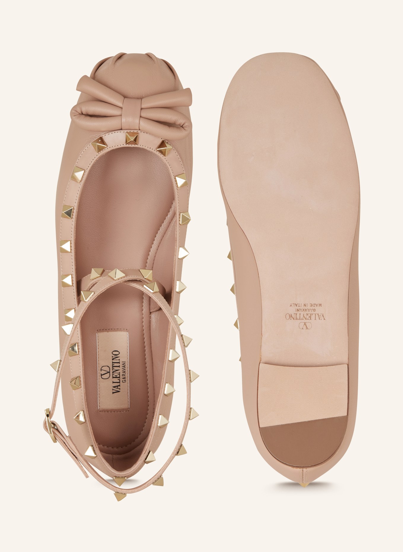 VALENTINO GARAVANI Ballerinas ROCKSTUD mit Nieten, Farbe: ROSÉ (Bild 5)