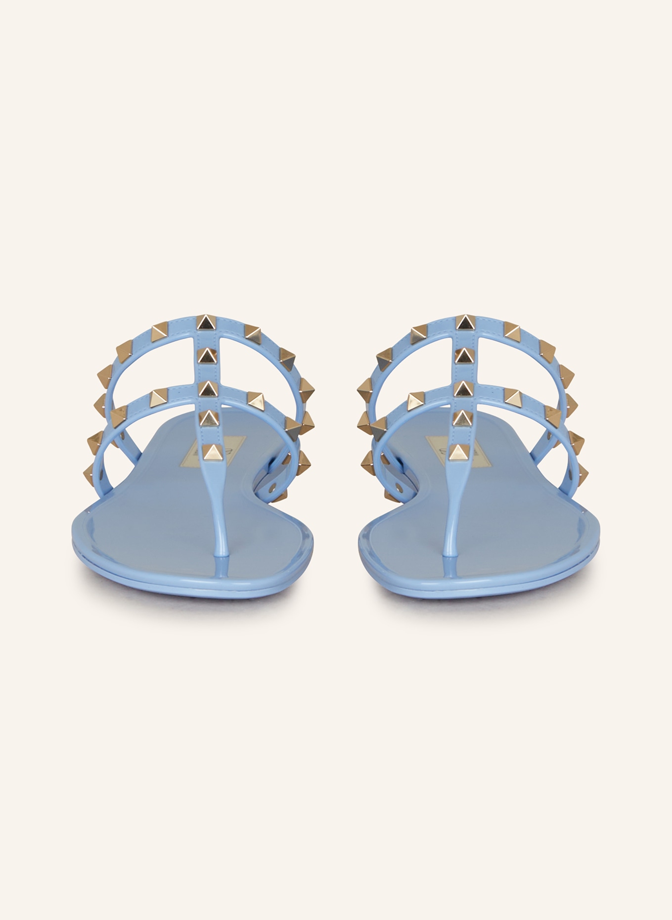 VALENTINO GARAVANI Flip flops ROCKSTUD with rivets: LIGHT BLUE