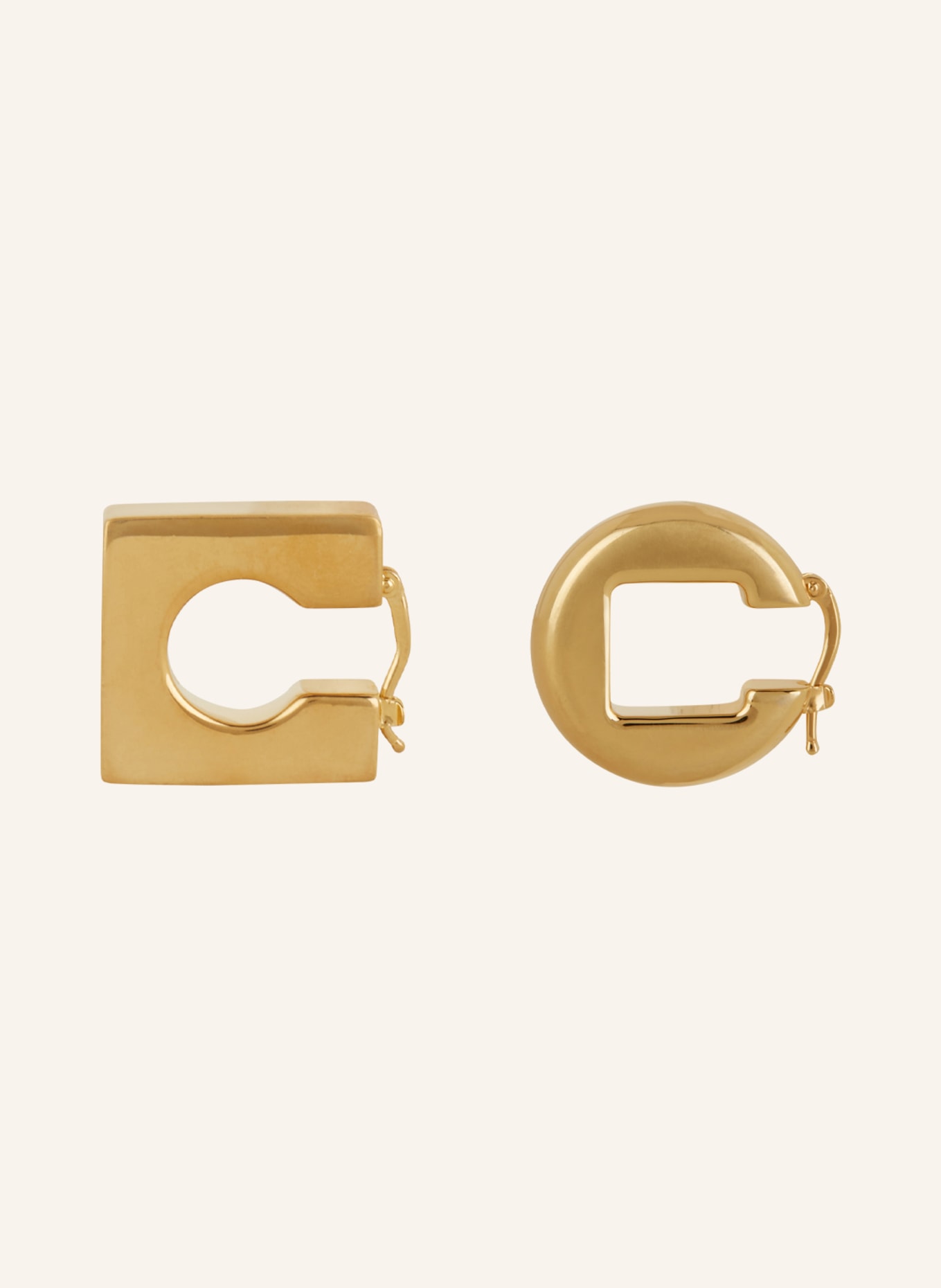 JACQUEMUS Earrings LES BOUCLES ROND CARRE, Color: GOLD (Image 2)