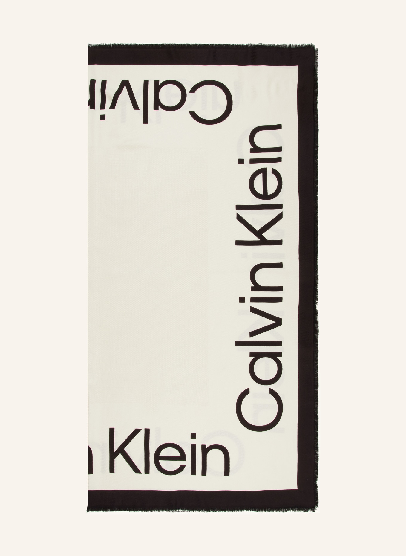 Calvin Klein Tuch, Farbe: ECRU/ SCHWARZ (Bild 1)