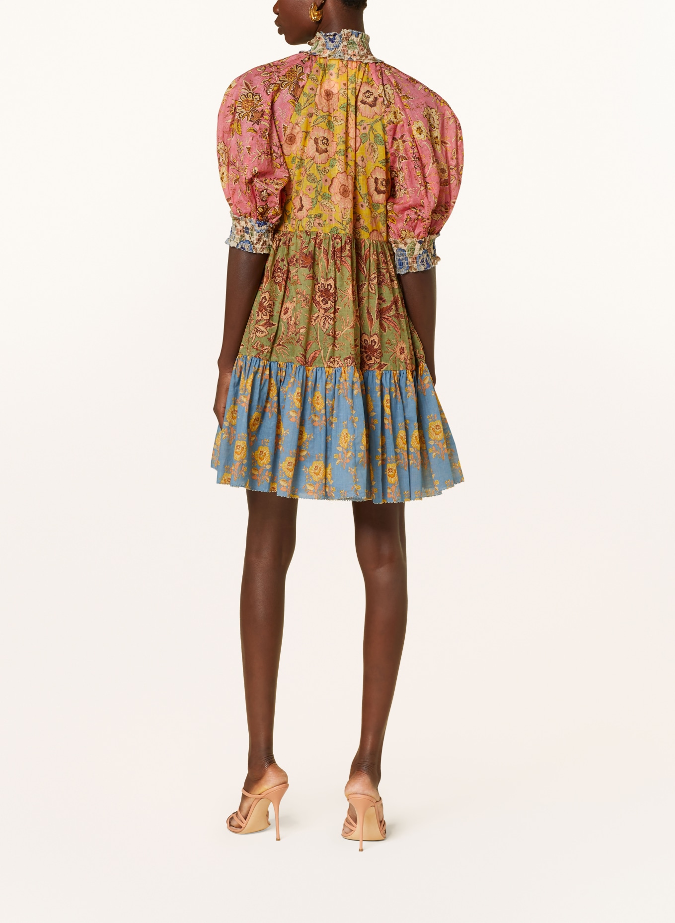 ZIMMERMANN Kleid JUNIE LANTERN, Farbe: OLIV/ DUNKELGELB/ ROT (Bild 3)