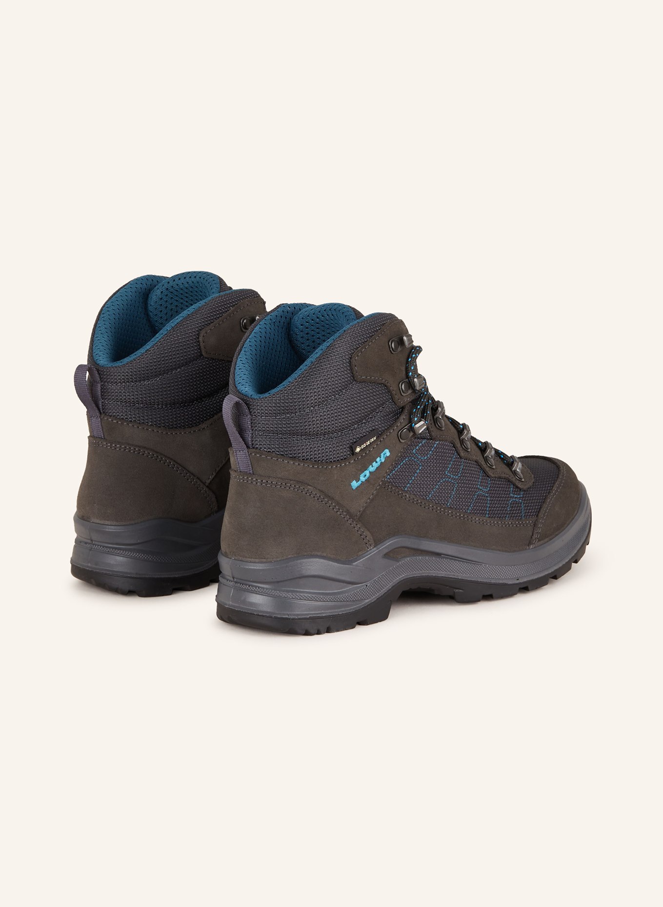 LOWA Trekking shoes TAURUS PRO GTX MID, Color: DARK GRAY/ TEAL (Image 2)