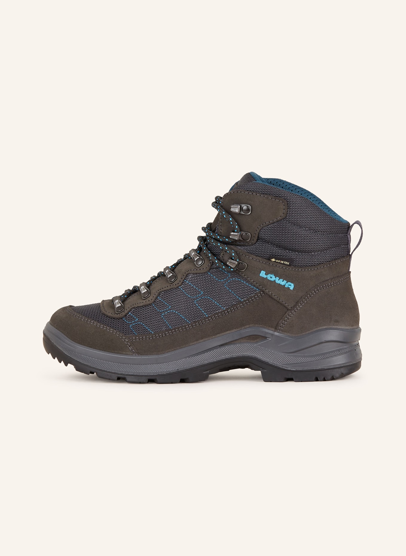 LOWA Trekking shoes TAURUS PRO GTX MID, Color: DARK GRAY/ TEAL (Image 4)