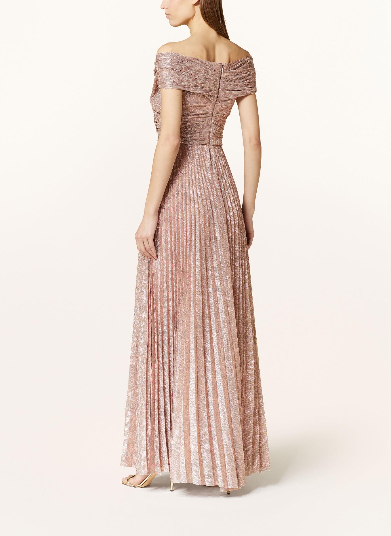 TALBOT RUNHOF Evening dress with pleats, Color: ROSE/ SILVER (Image 3)