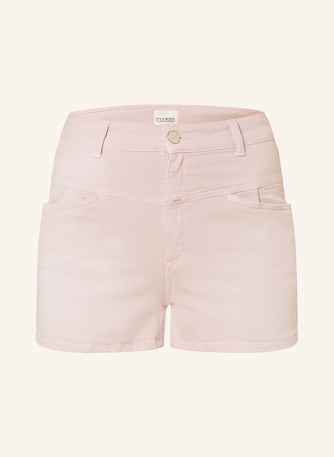Light pink denim shorts hot sale