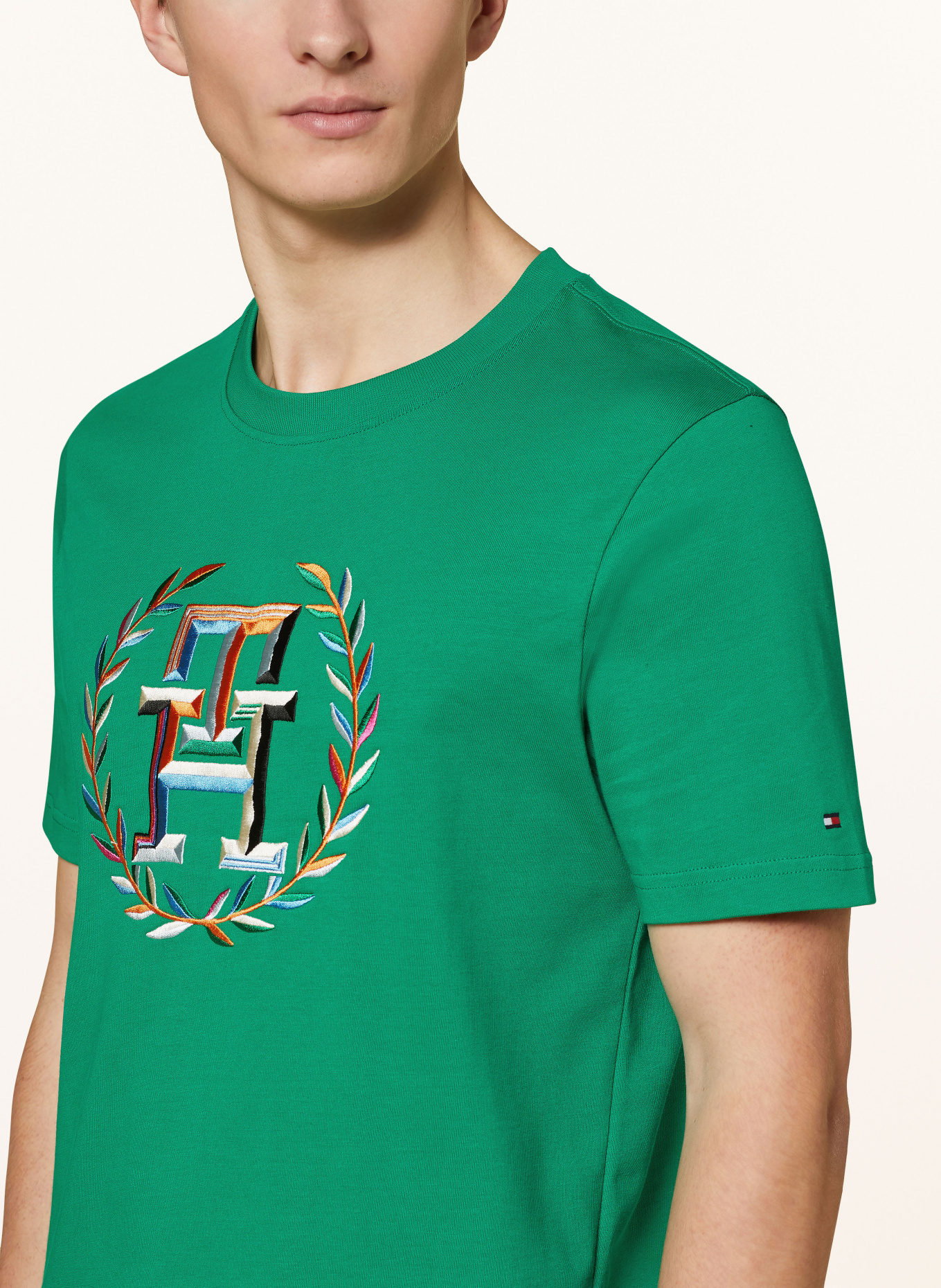 TOMMY HILFIGER T-Shirt, Farbe: GRÜN/ BLAU/ ORANGE (Bild 4)