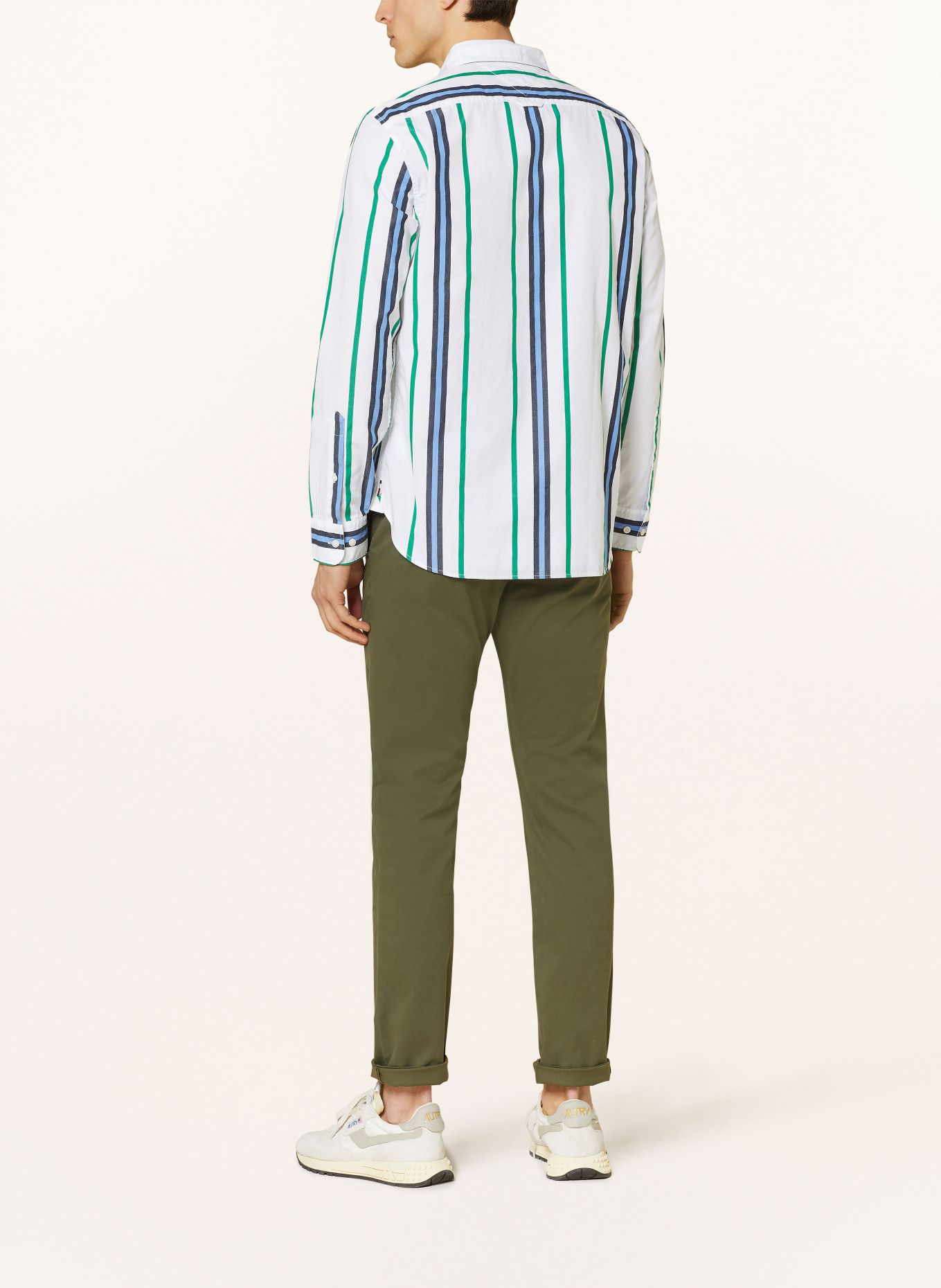 TOMMY HILFIGER Shirt regular fit, Color: WHITE/ GREEN/ LIGHT BLUE (Image 3)