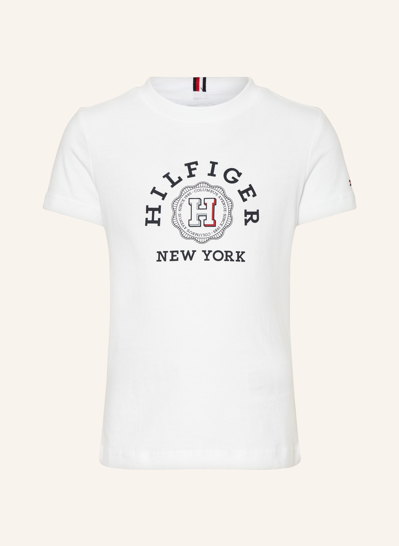 TOMMY HILFIGER T-Shirt, Farbe: WEISS/ SCHWARZ/ ROT (Bild 1)