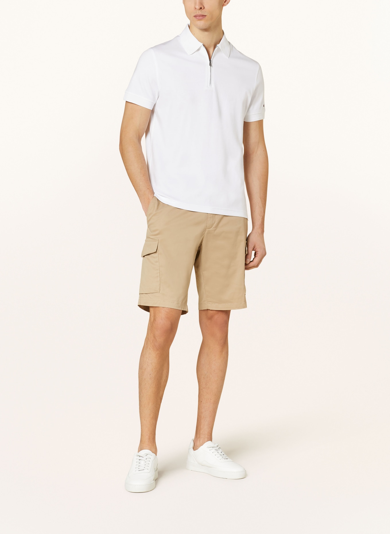 TOMMY HILFIGER Jersey-Poloshirt Slim Fit, Farbe: CREME (Bild 2)