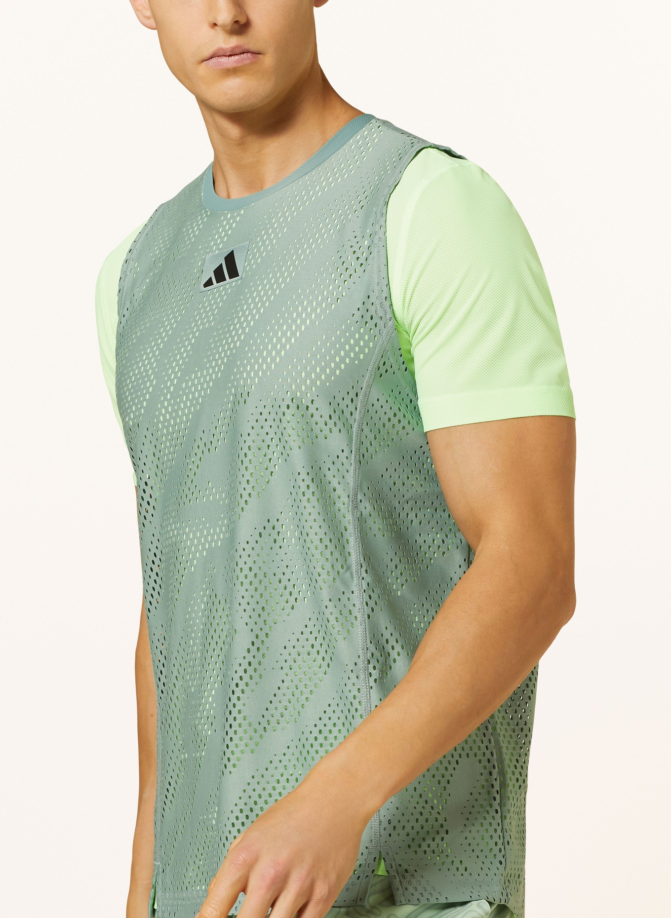 adidas Functional shirt TENNIS PRO, Color: GREEN/ NEON GREEN (Image 4)