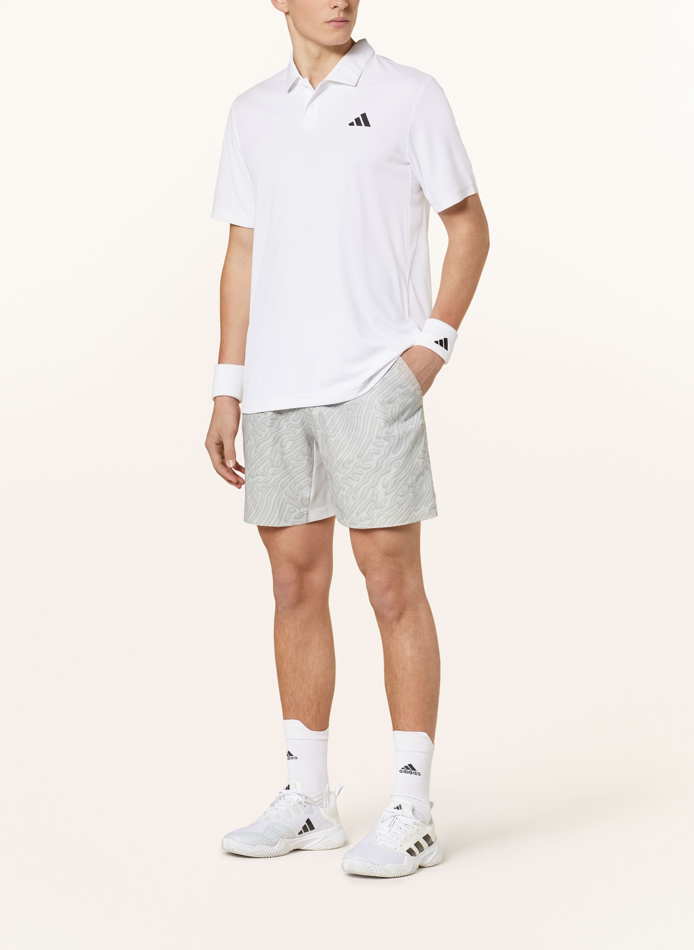 adidas Tennis shorts ERGO, Color: LIGHT GRAY/ GRAY (Image 2)