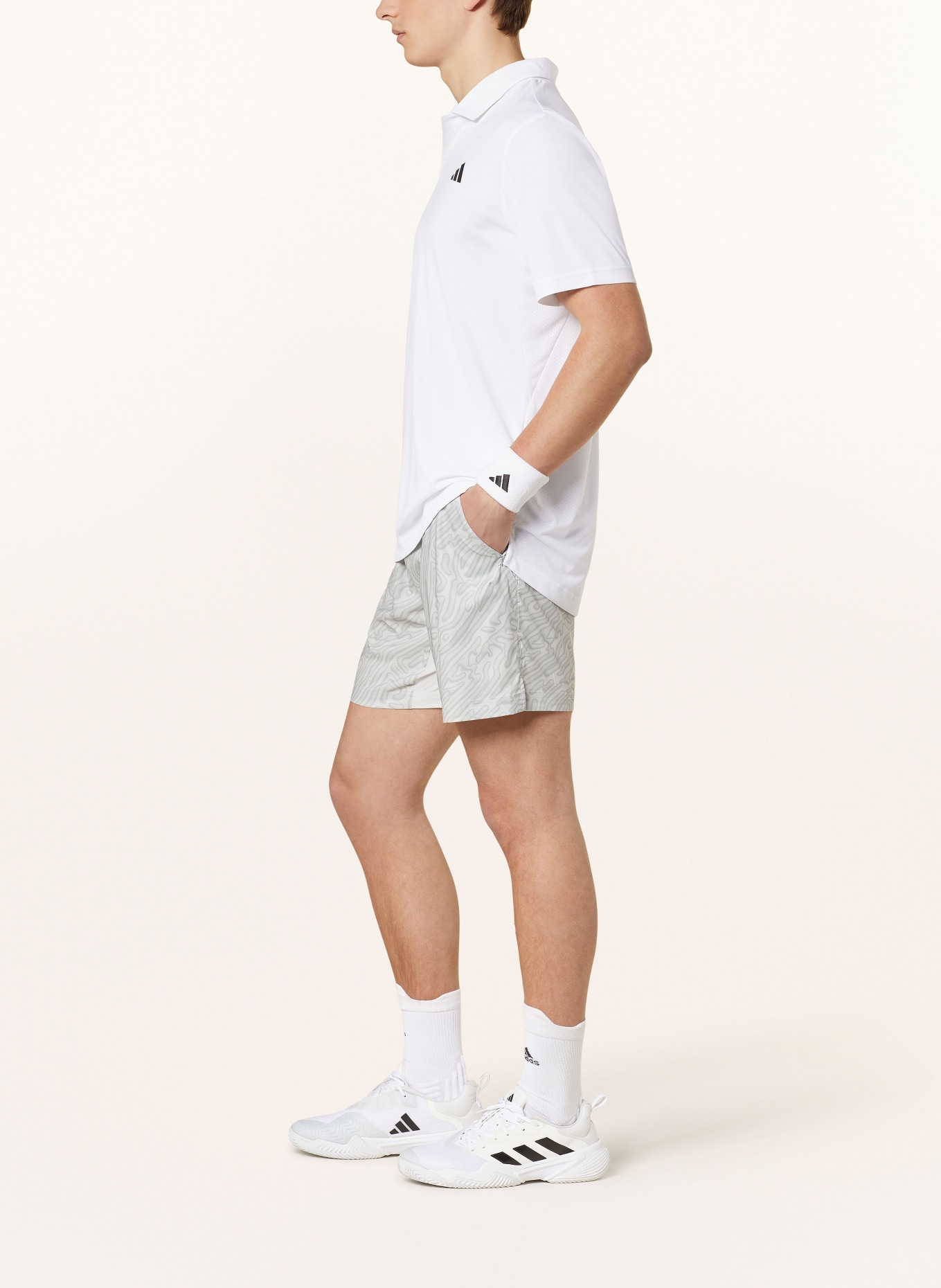 adidas Tennis shorts ERGO, Color: LIGHT GRAY/ GRAY (Image 3)