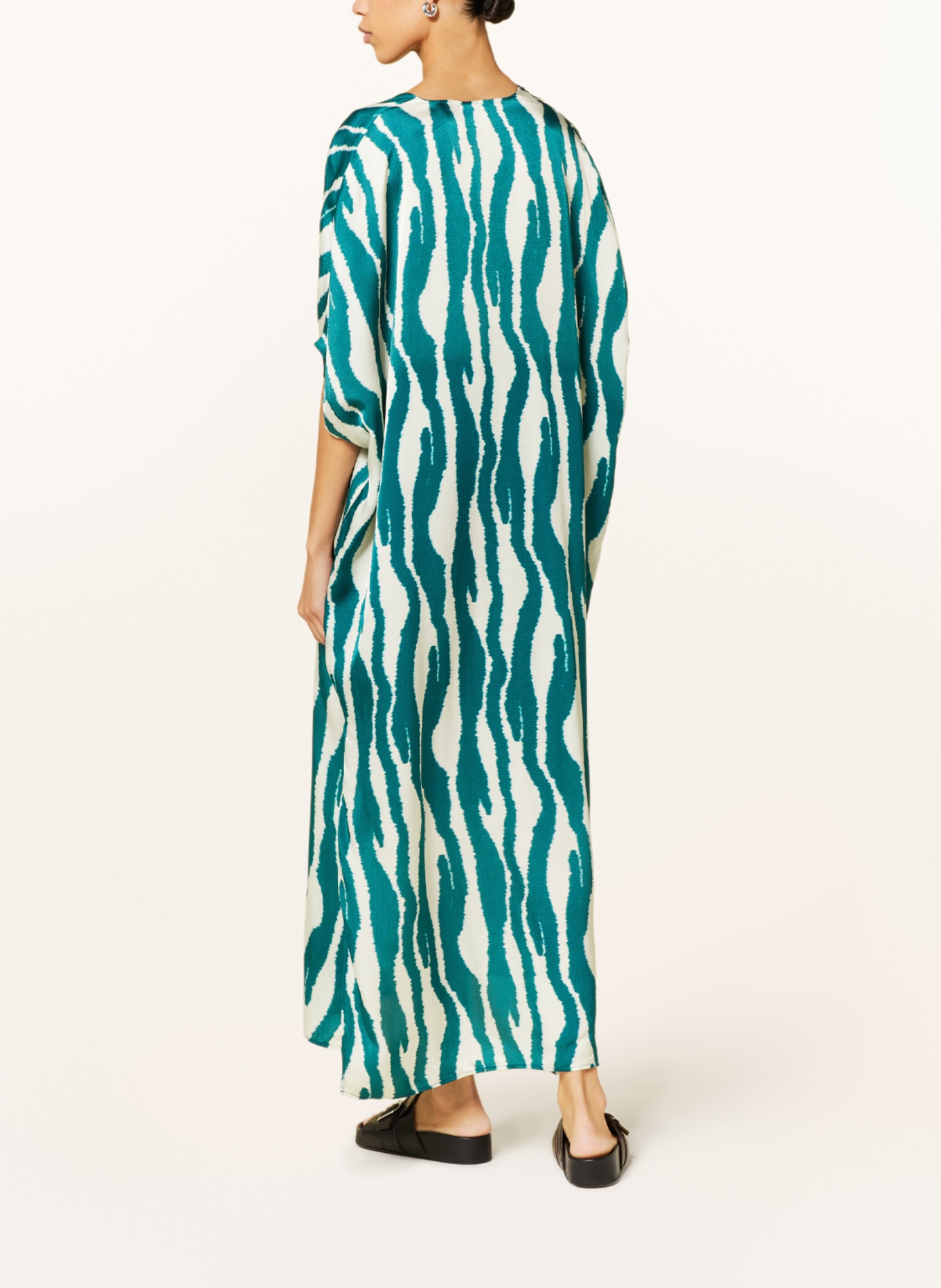CLOSED Sukienka letnia typu kaftan, Kolor: PETROL/ JASNOZIELONY (Obrazek 3)