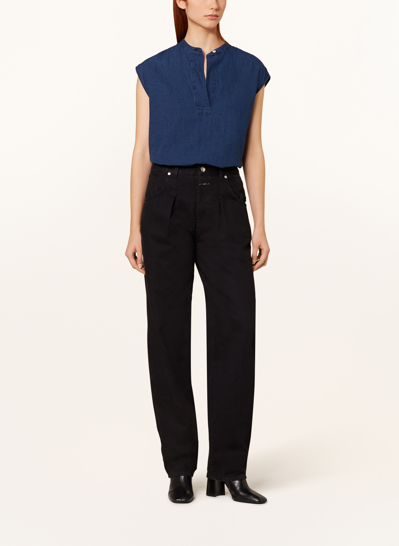 CLOSED Bluzka bez rękawów w stylu jeansowym, Kolor: GRANATOWY (Obrazek 2)
