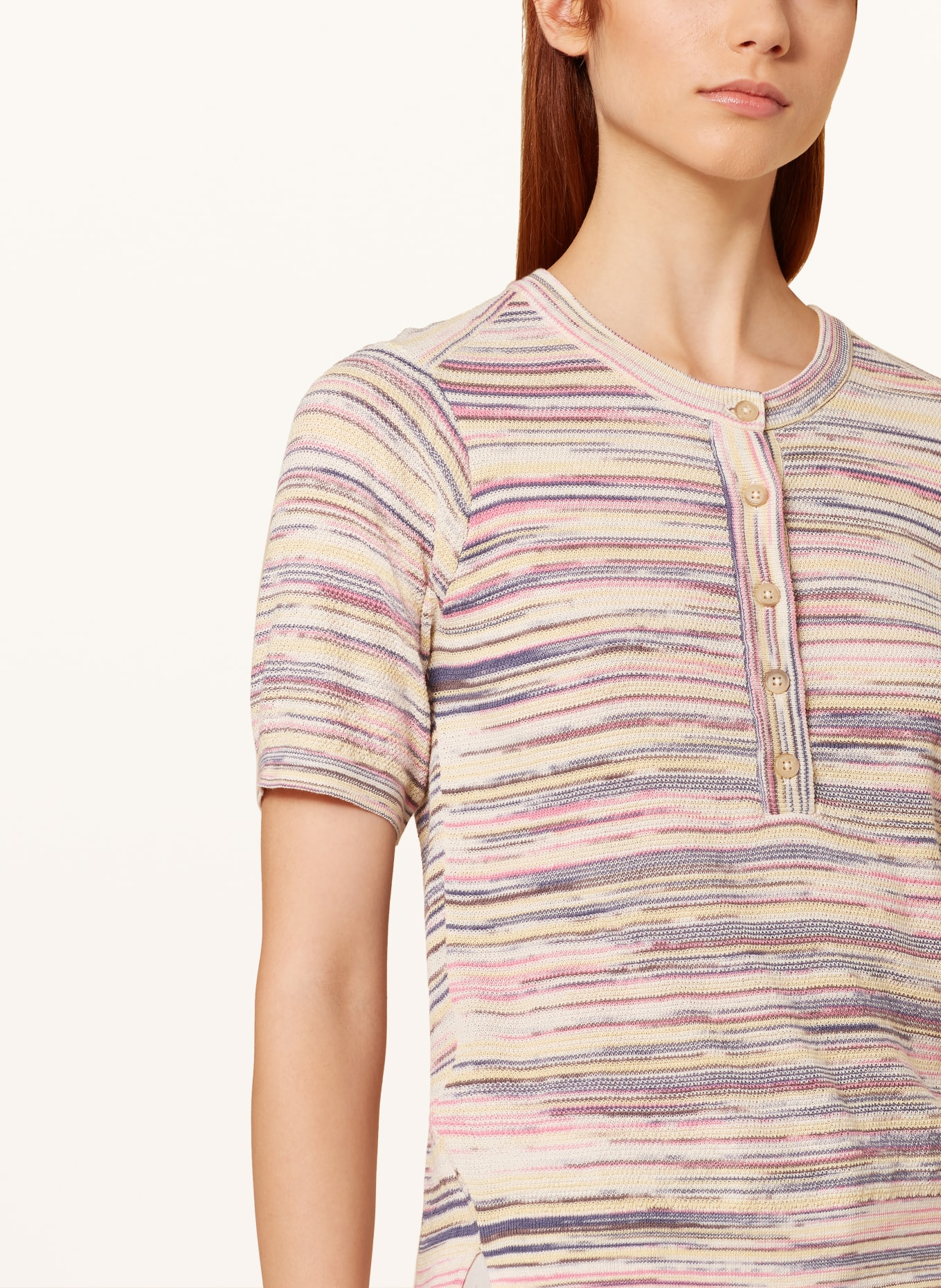 CLOSED Strickshirt, Farbe: WEISS/ HELLGELB/ ROSA (Bild 4)
