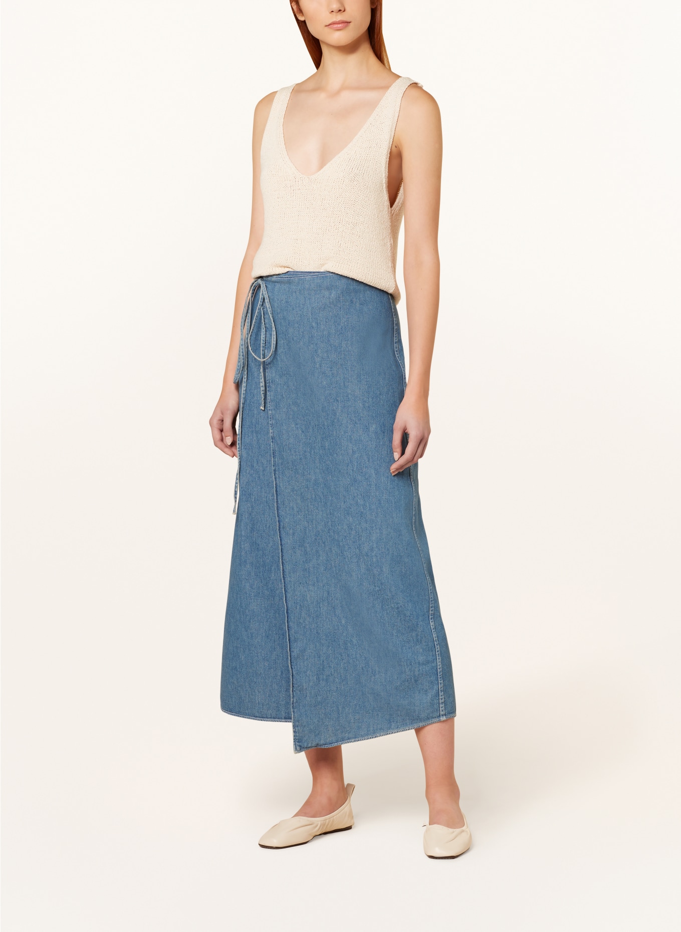 CLOSED Denim wrap skirt, Color: MBL MID BLUE (Image 2)