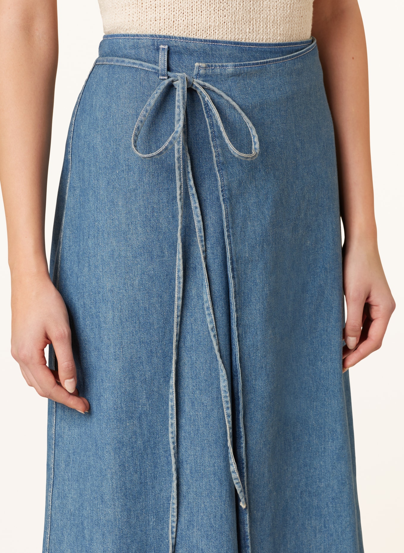 CLOSED Spódnica kopertowa z jeansu, Kolor: MBL MID BLUE (Obrazek 4)