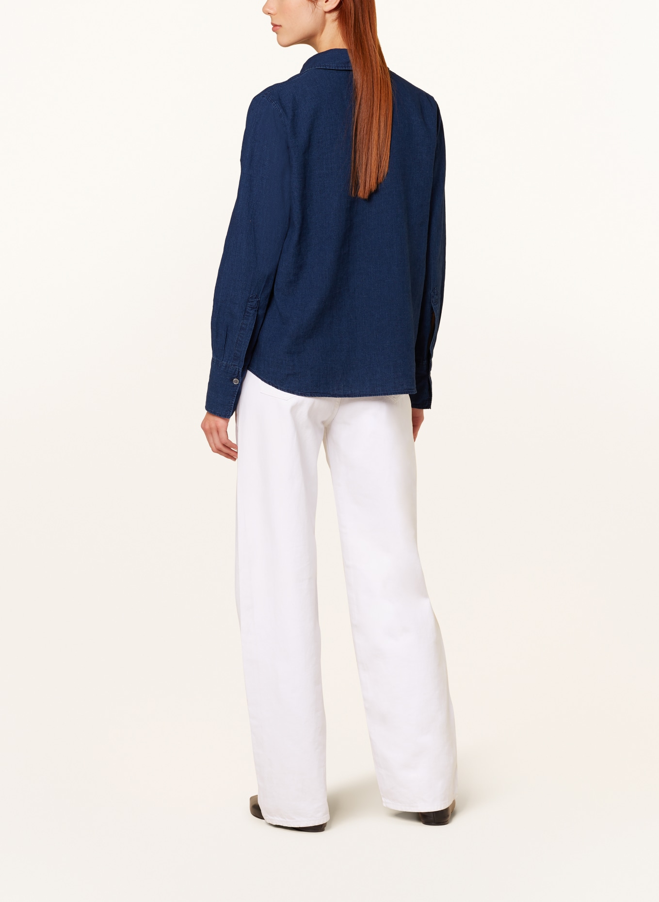CLOSED Shirt blouse in denim look, Color: DARK BLUE (Image 3)