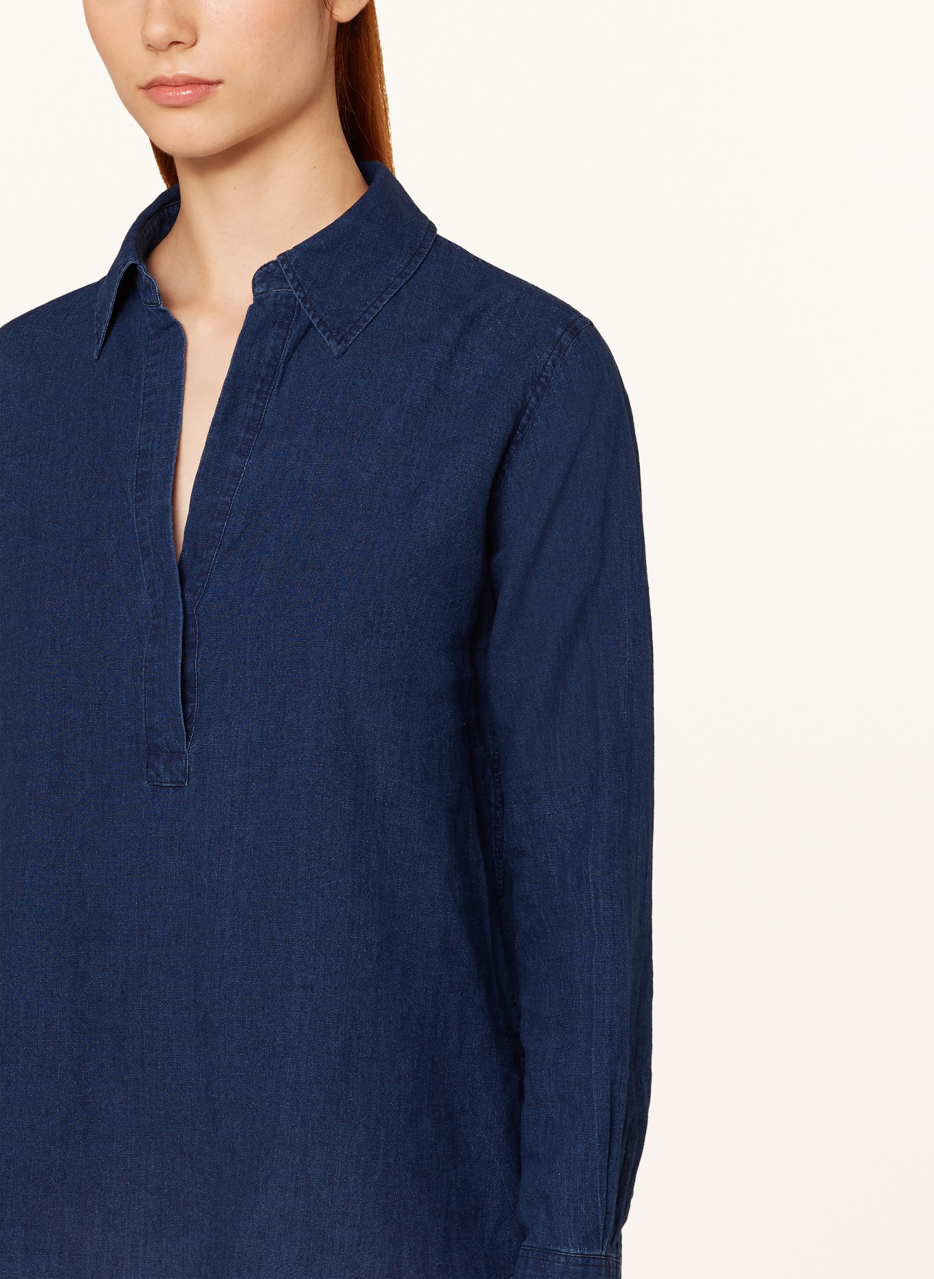 CLOSED Shirt blouse in denim look, Color: DARK BLUE (Image 4)