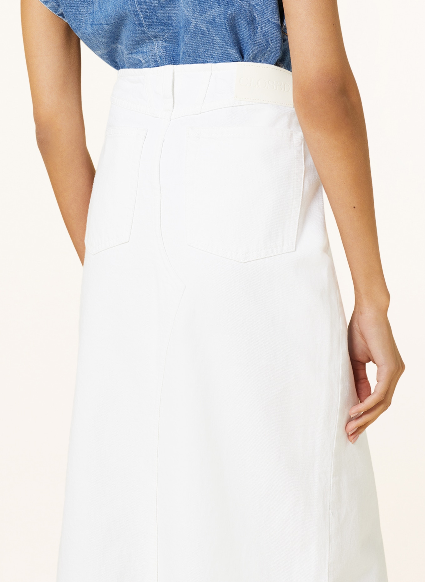 CLOSED Denim skirt, Color: WHITE (Image 4)