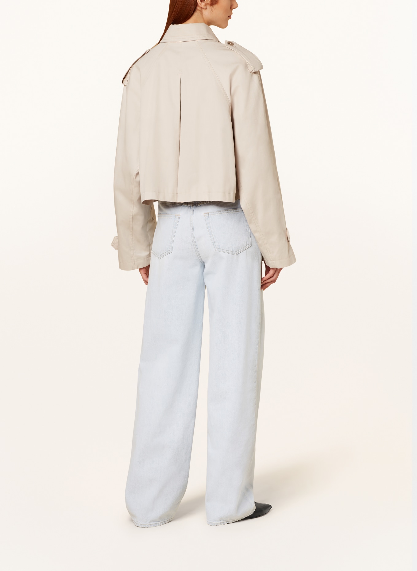 CLOSED Cropped trench coat, Color: LIGHT BROWN (Image 3)
