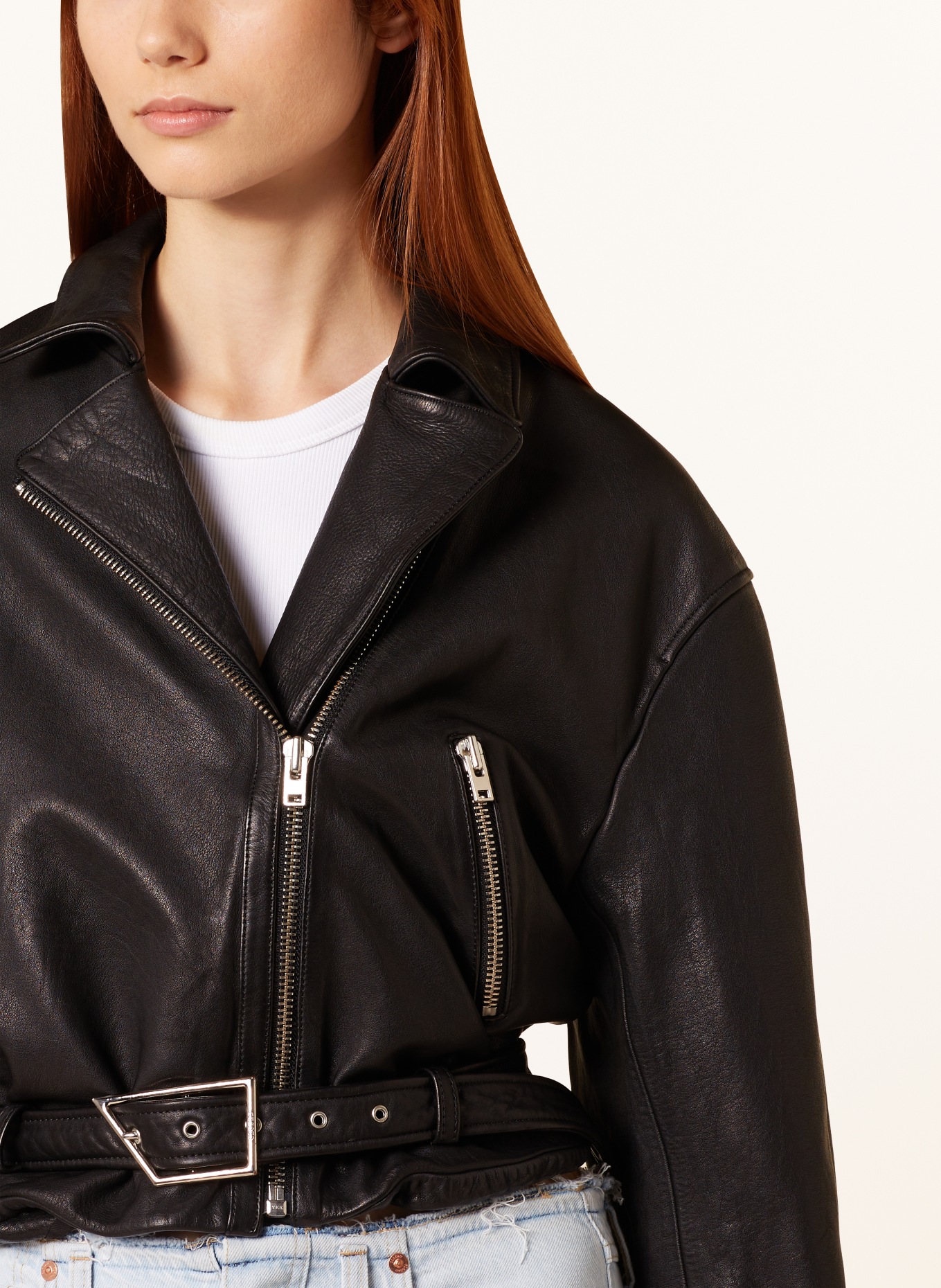 CLOSED Leather jacket, Color: BLACK (Image 4)