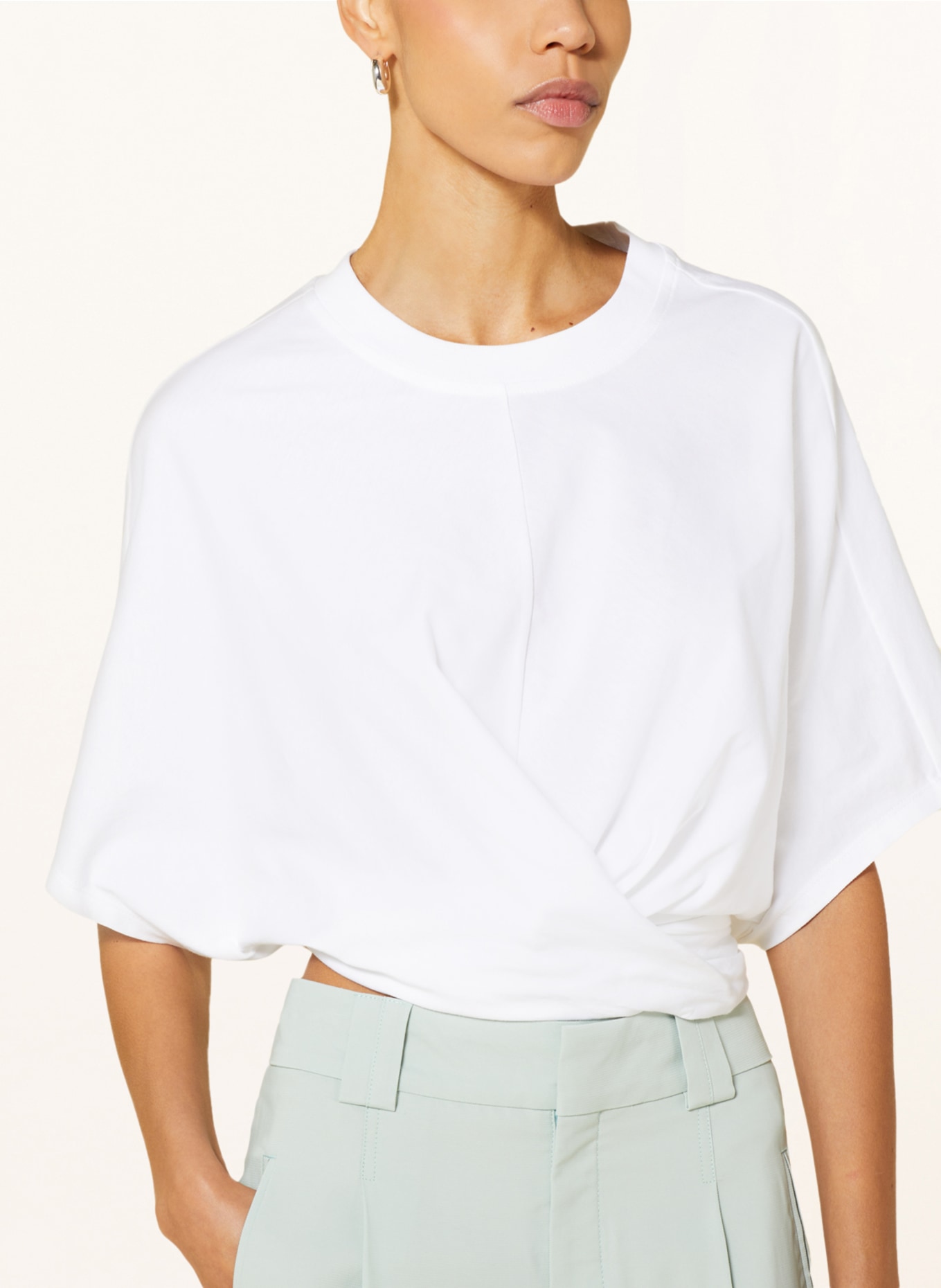 CLOSED T-shirt in wrap look, Color: WHITE (Image 4)
