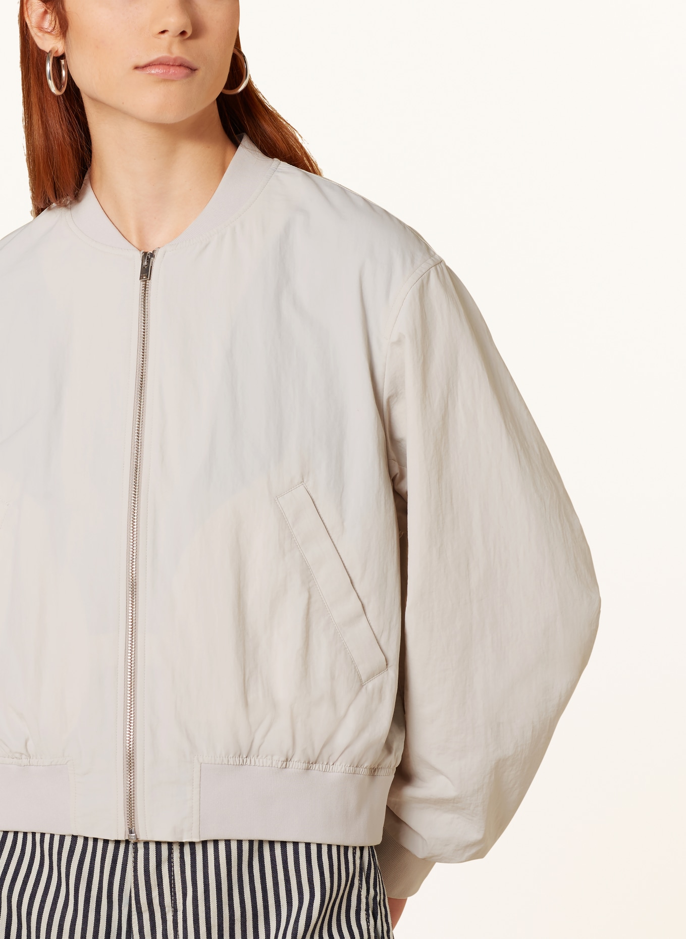 CLOSED Bomber jacket, Color: LIGHT GRAY (Image 4)