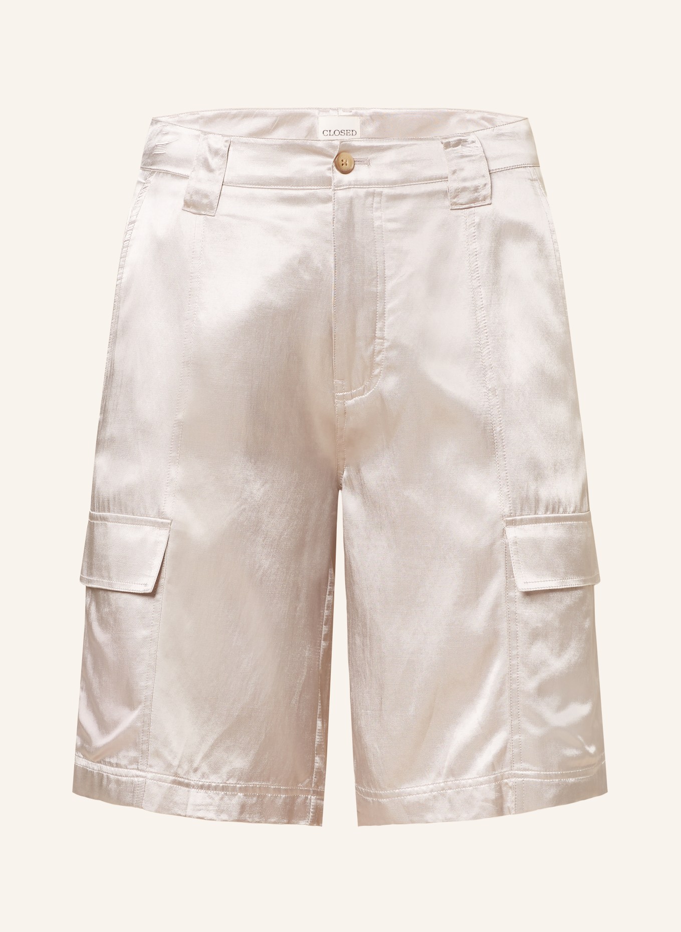 CLOSED Cargo shorts in silk, Color: SILVER (Image 1)
