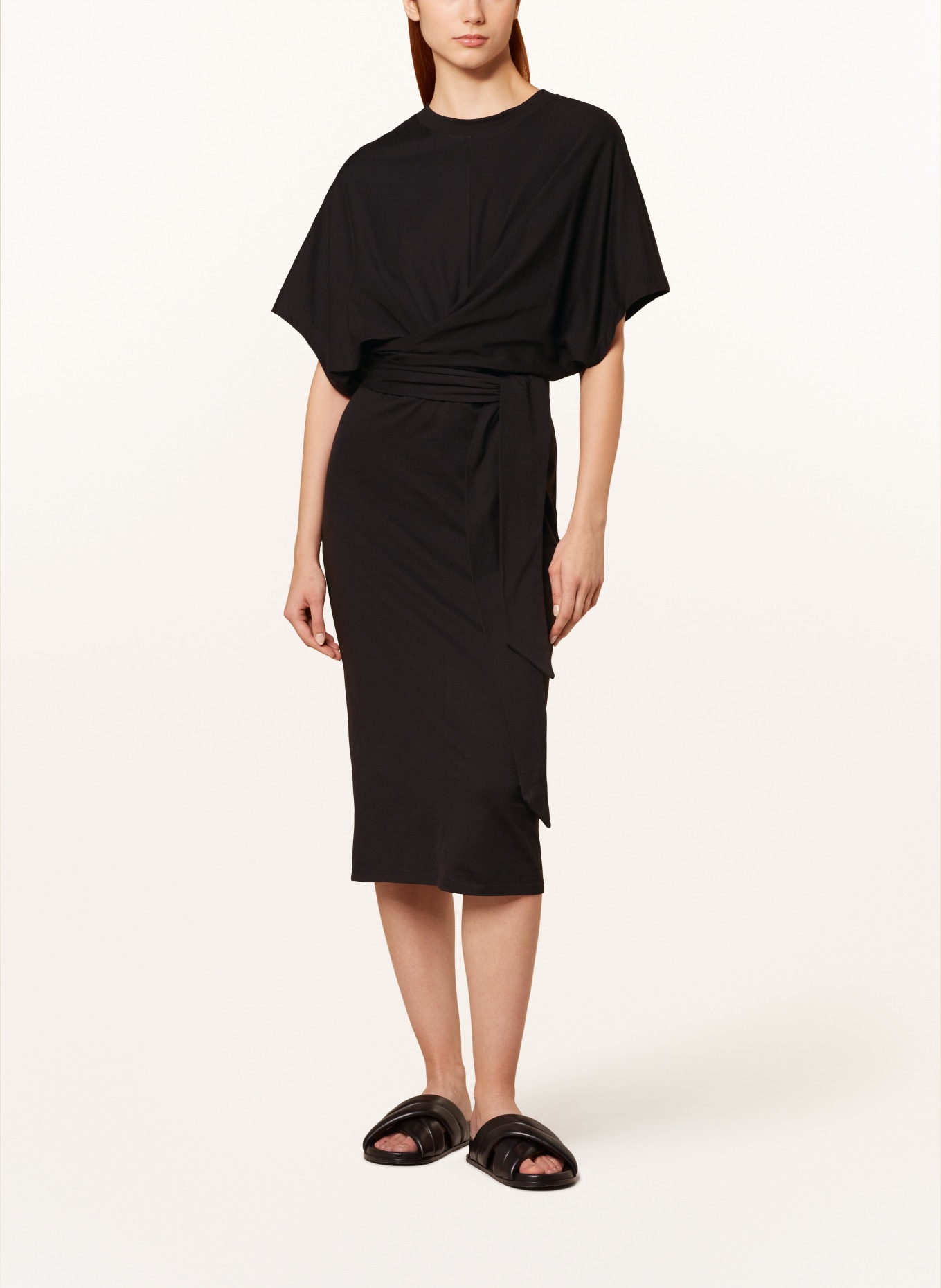 CLOSED Jersey dress in wrap look, Color: BLACK (Image 2)