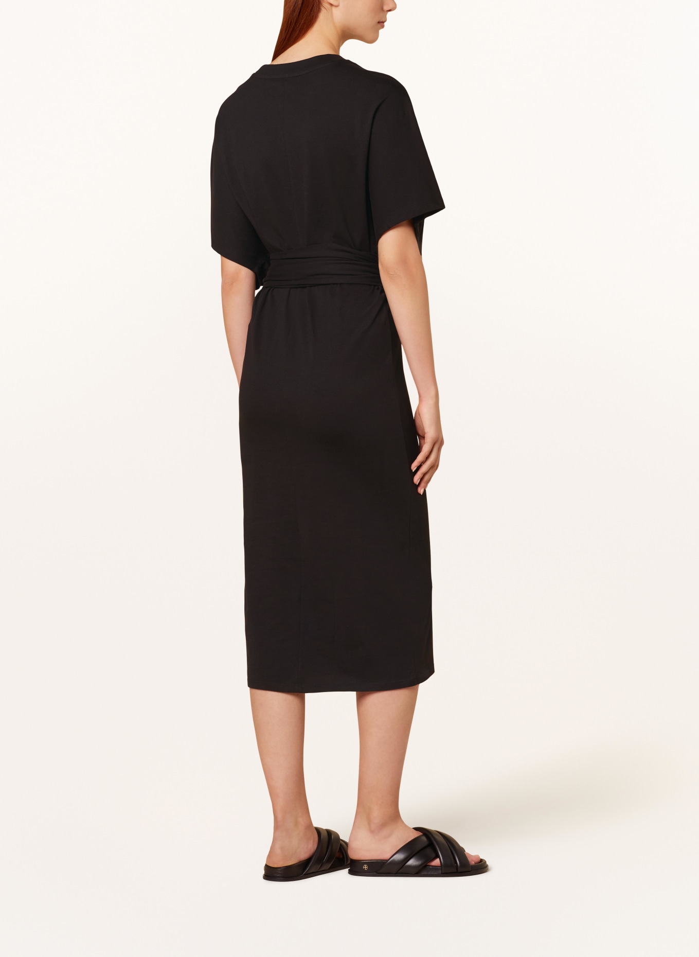CLOSED Jersey dress in wrap look, Color: BLACK (Image 3)