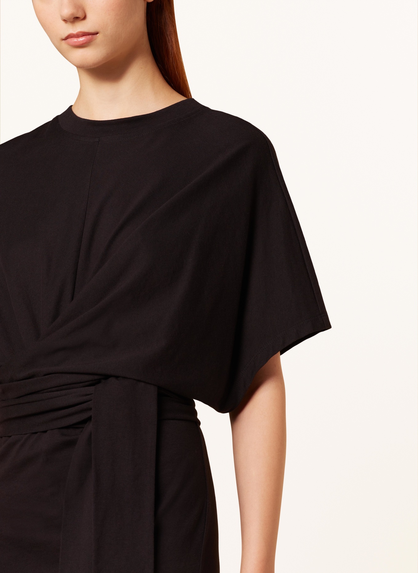 CLOSED Jersey dress in wrap look, Color: BLACK (Image 4)