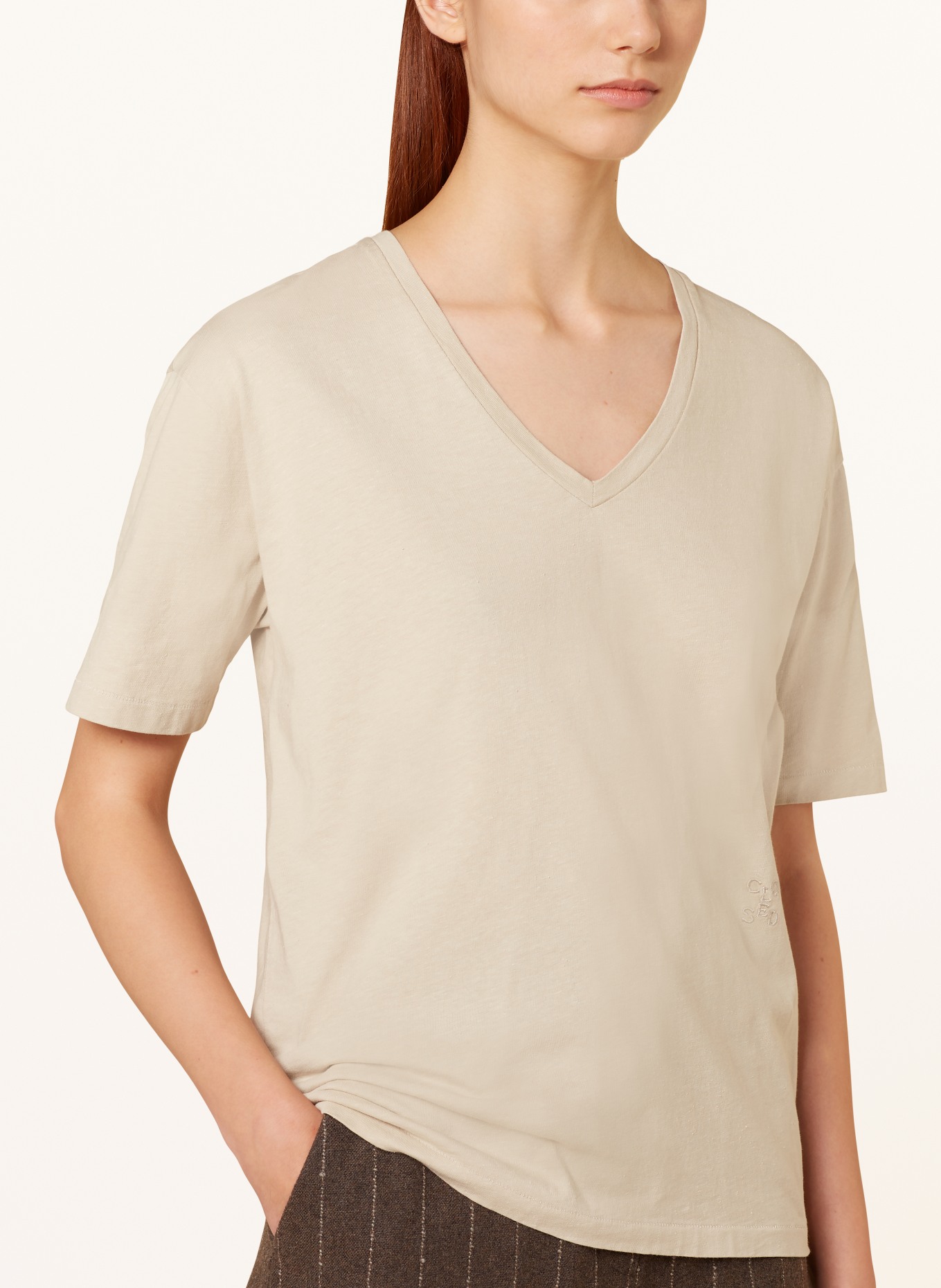 CLOSED T-shirt, Color: LIGHT BROWN (Image 4)