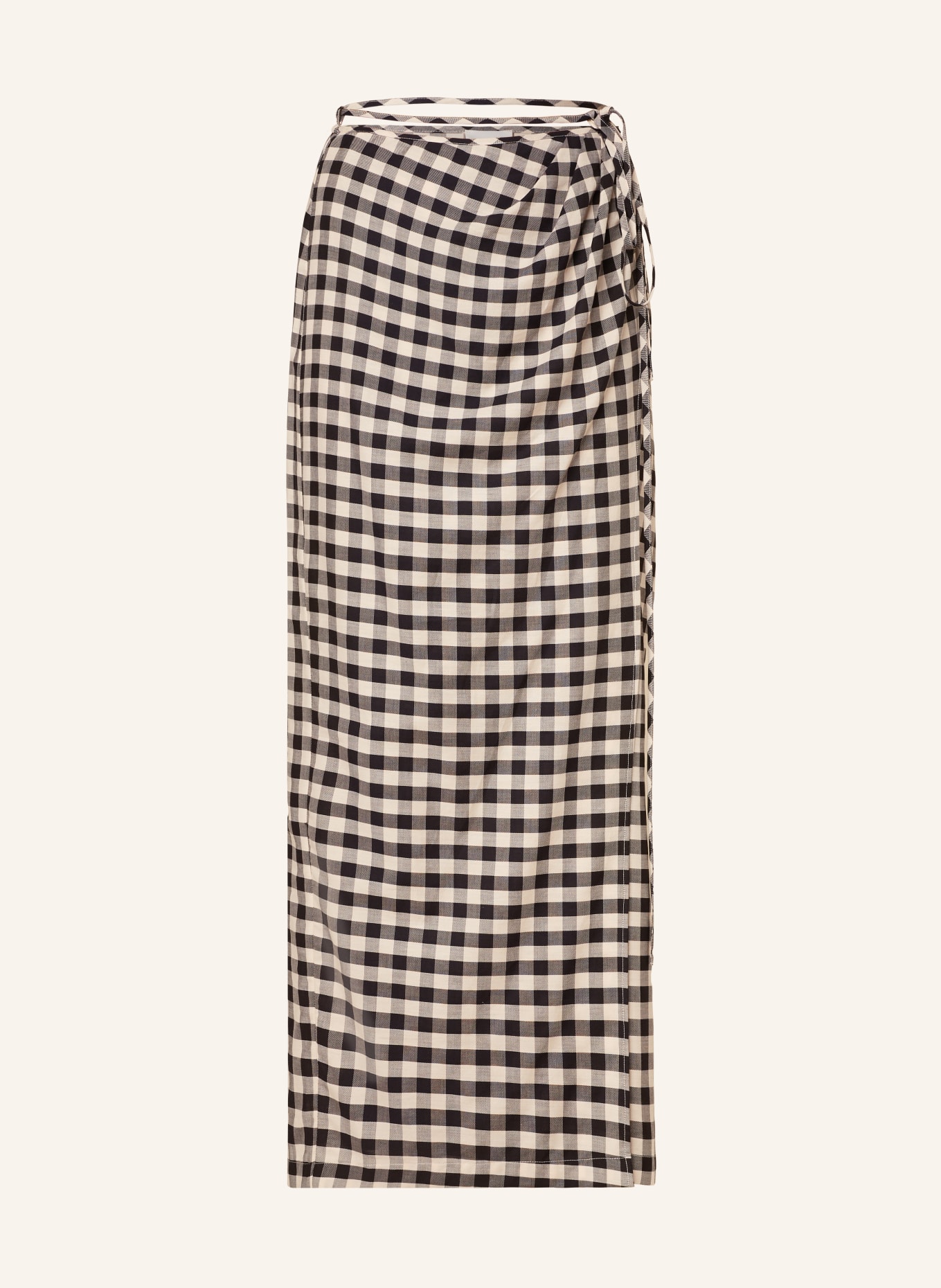 CLOSED Wrap skirt, Color: BLACK/ BEIGE (Image 1)