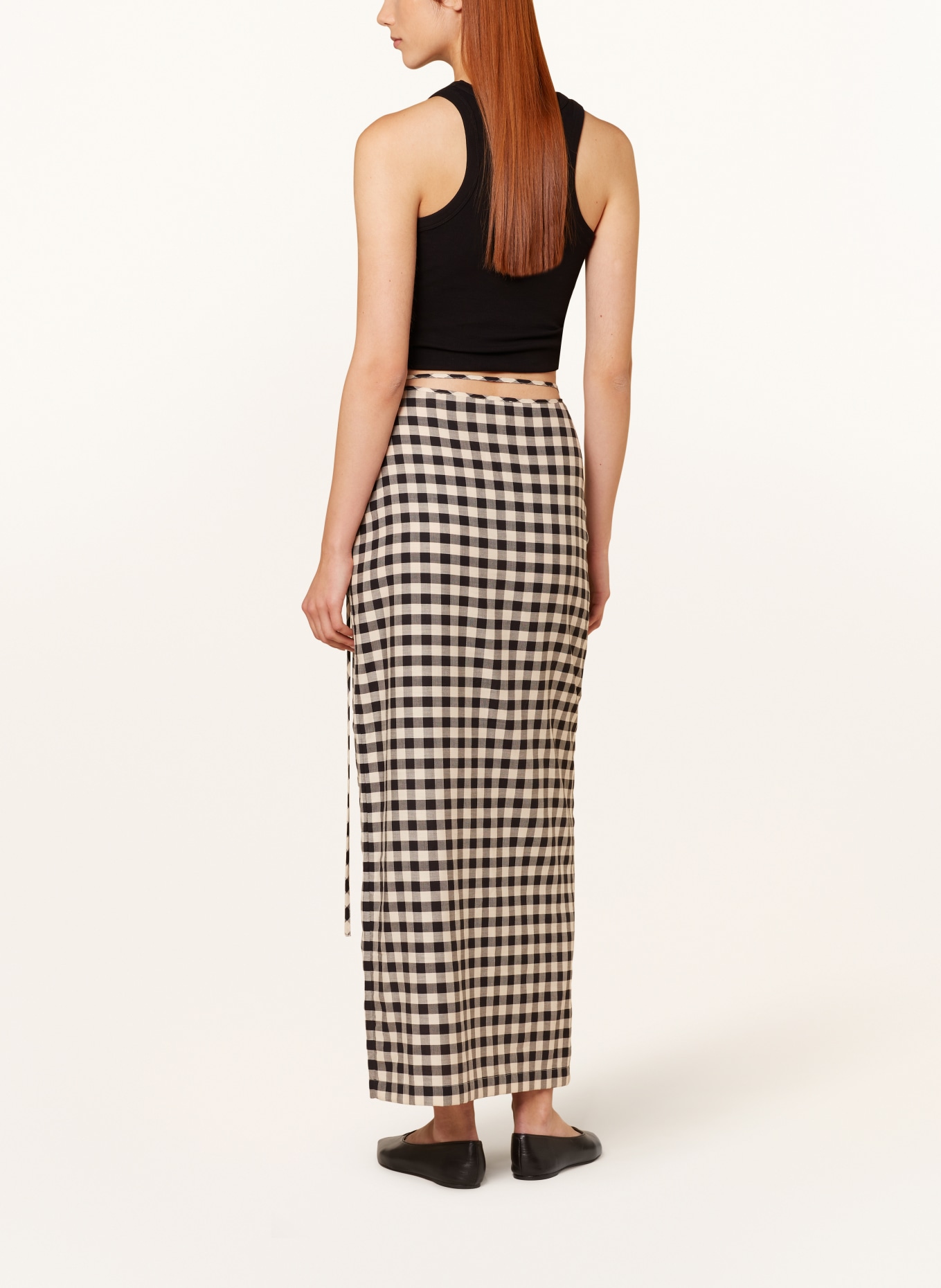 CLOSED Wrap skirt, Color: BLACK/ BEIGE (Image 3)