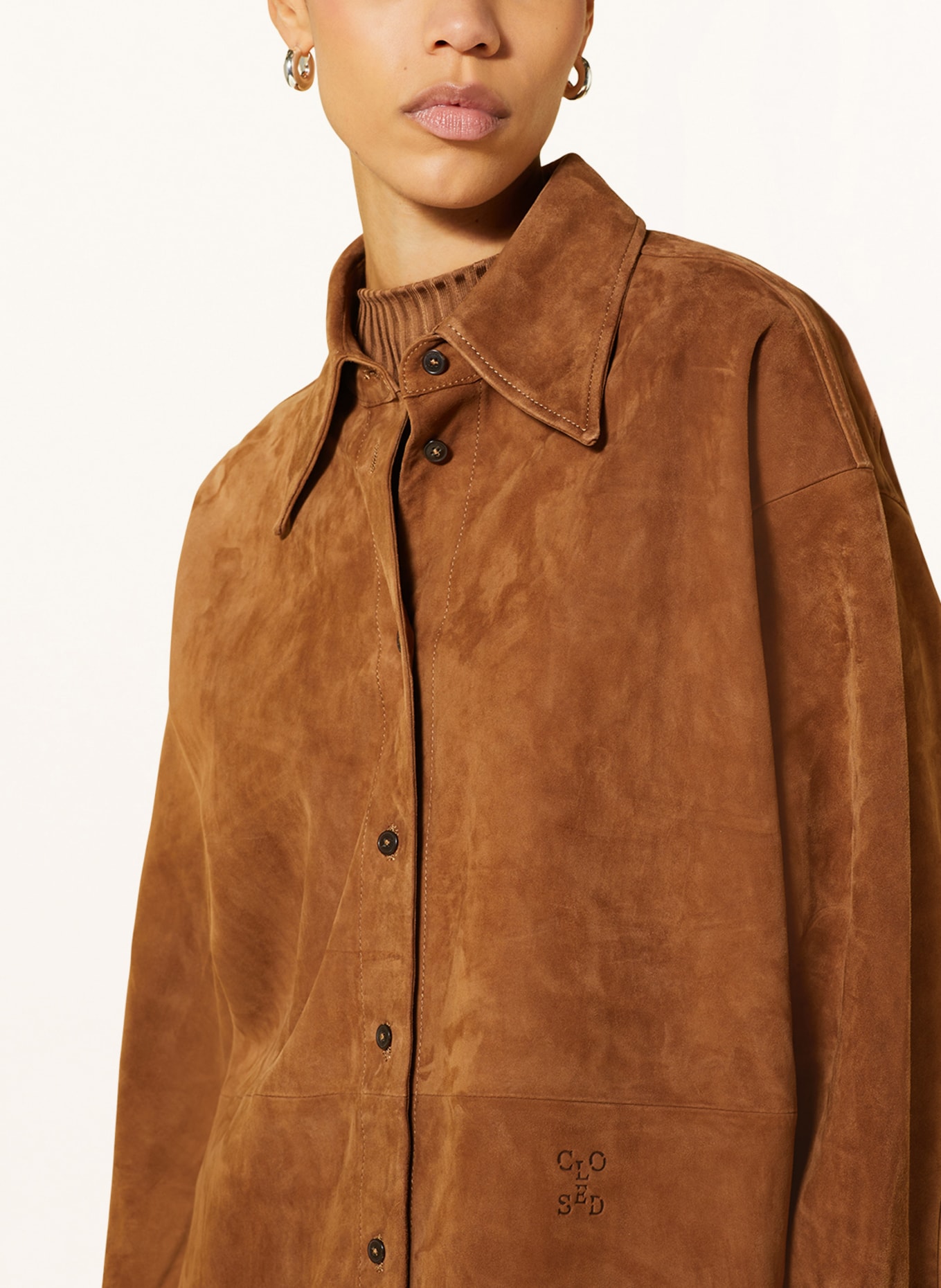 CLOSED Leather jacket, Color: COGNAC (Image 4)