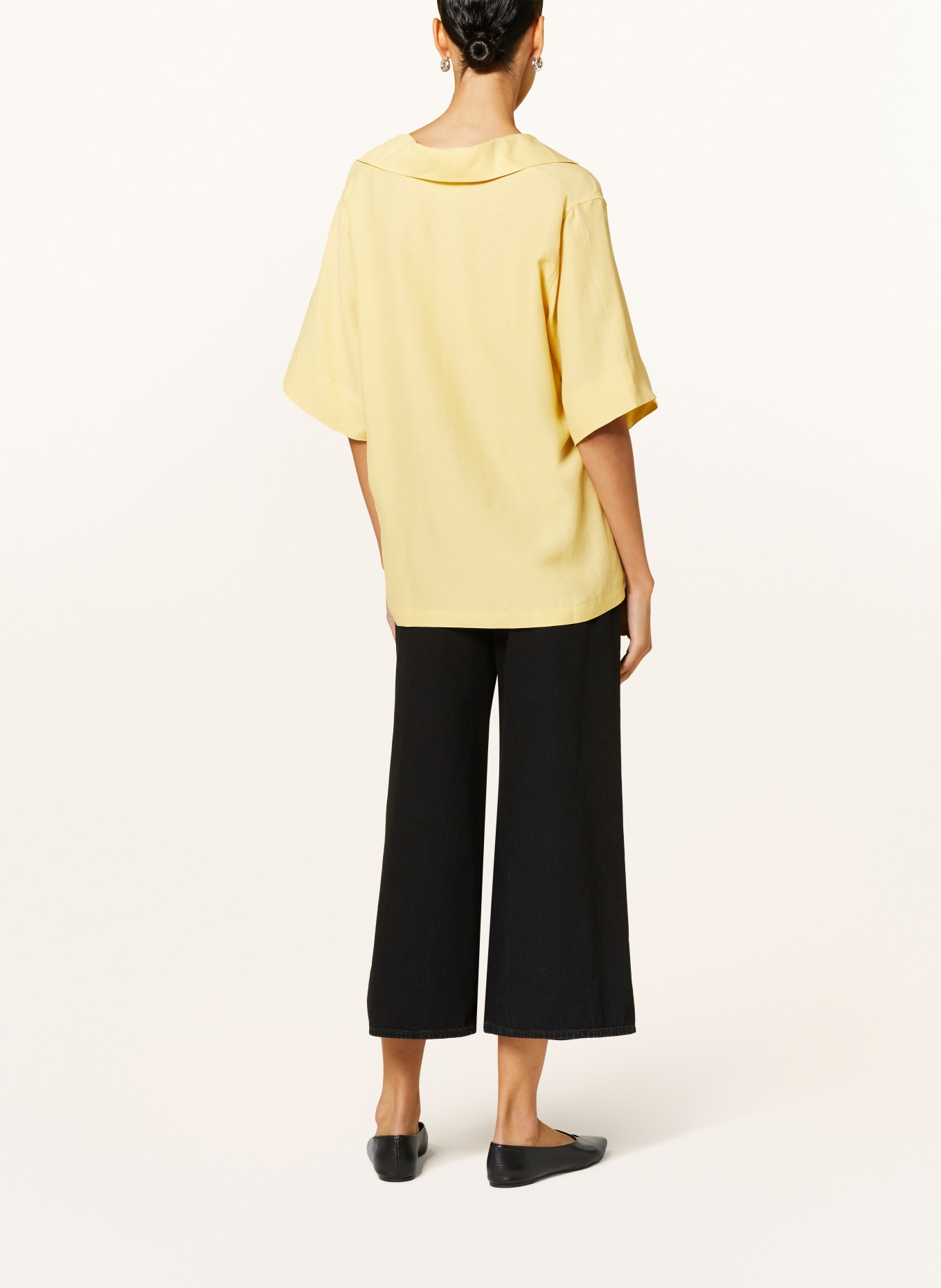 CLOSED T-shirt with linen, Color: LIGHT YELLOW (Image 3)
