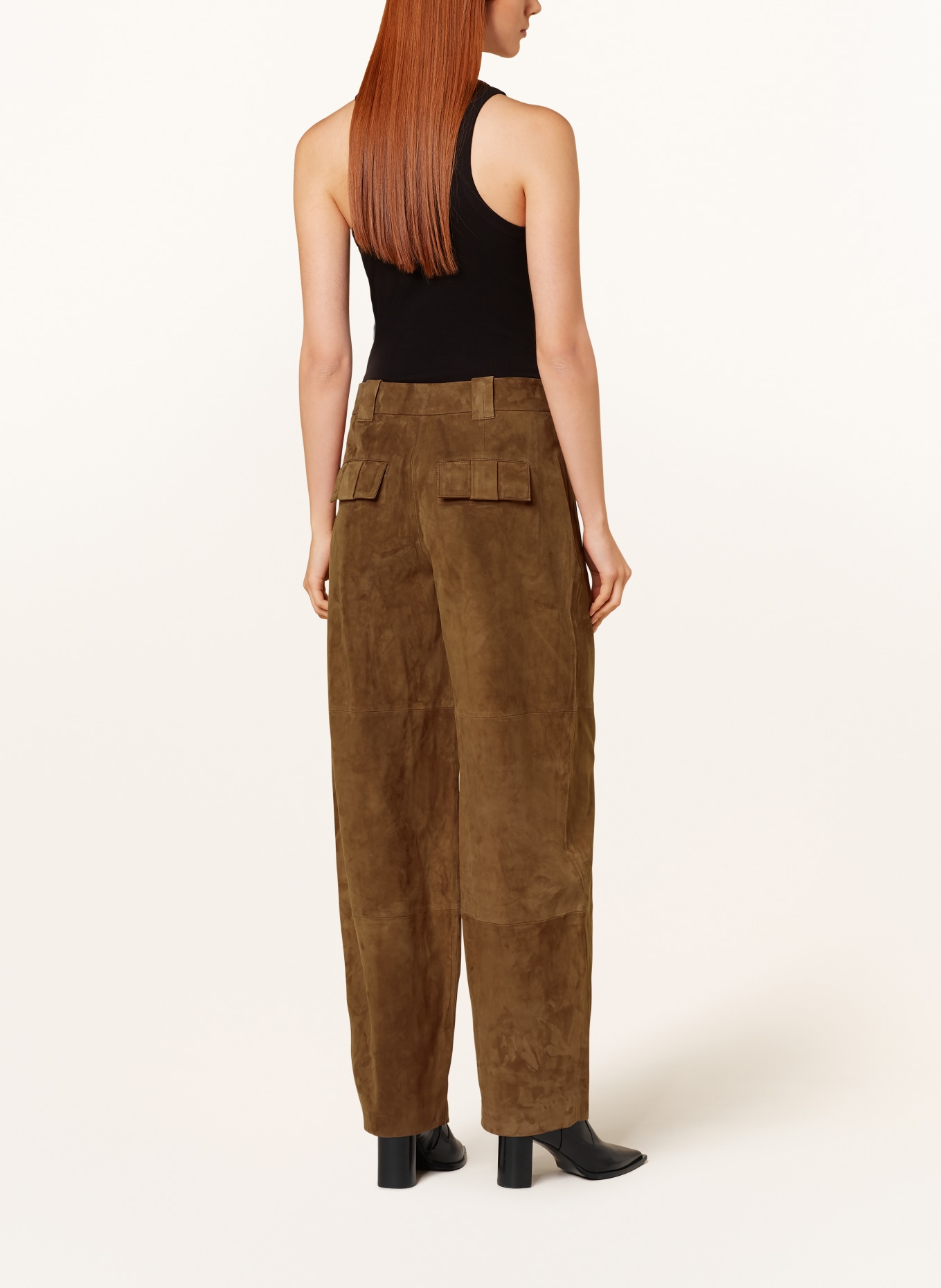 CLOSED Leather trousers WENDLYN, Color: BROWN (Image 3)