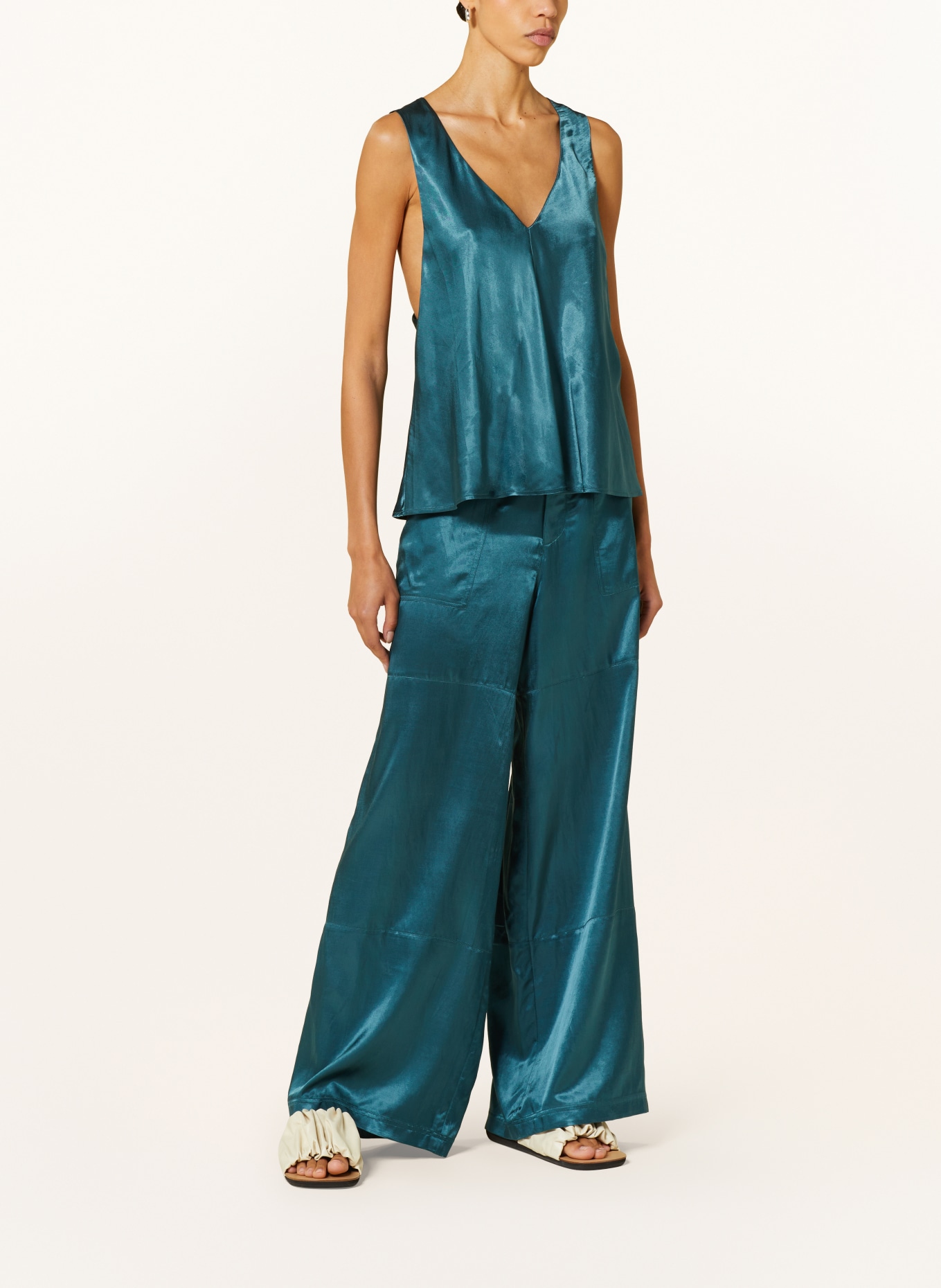 CLOSED Satin top, Color: TEAL (Image 2)