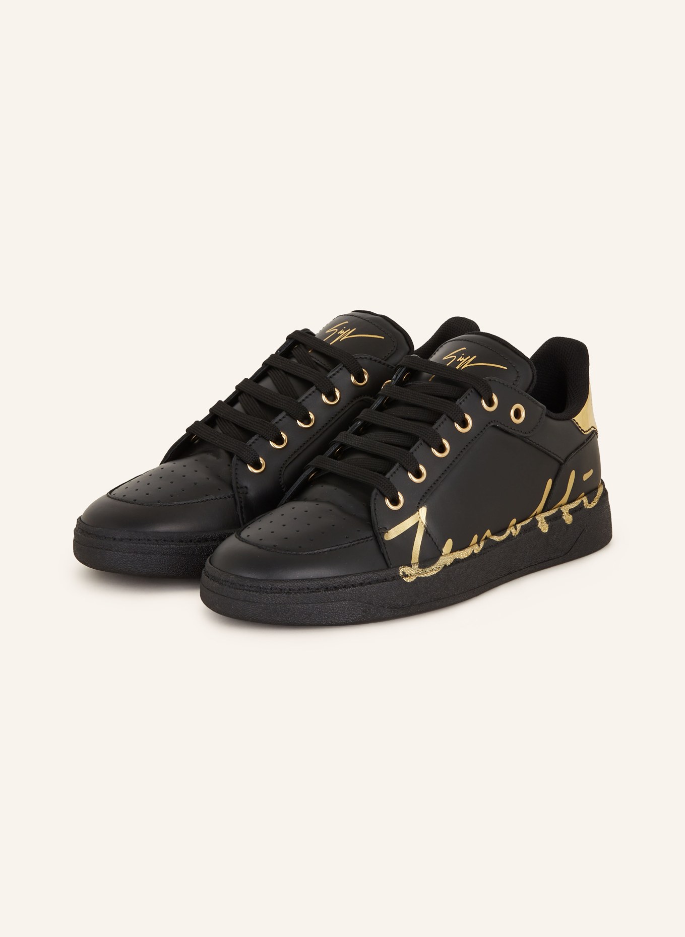 GIUSEPPE ZANOTTI DESIGN Sneakers GZ94, Color: BLACK/ GOLD (Image 1)