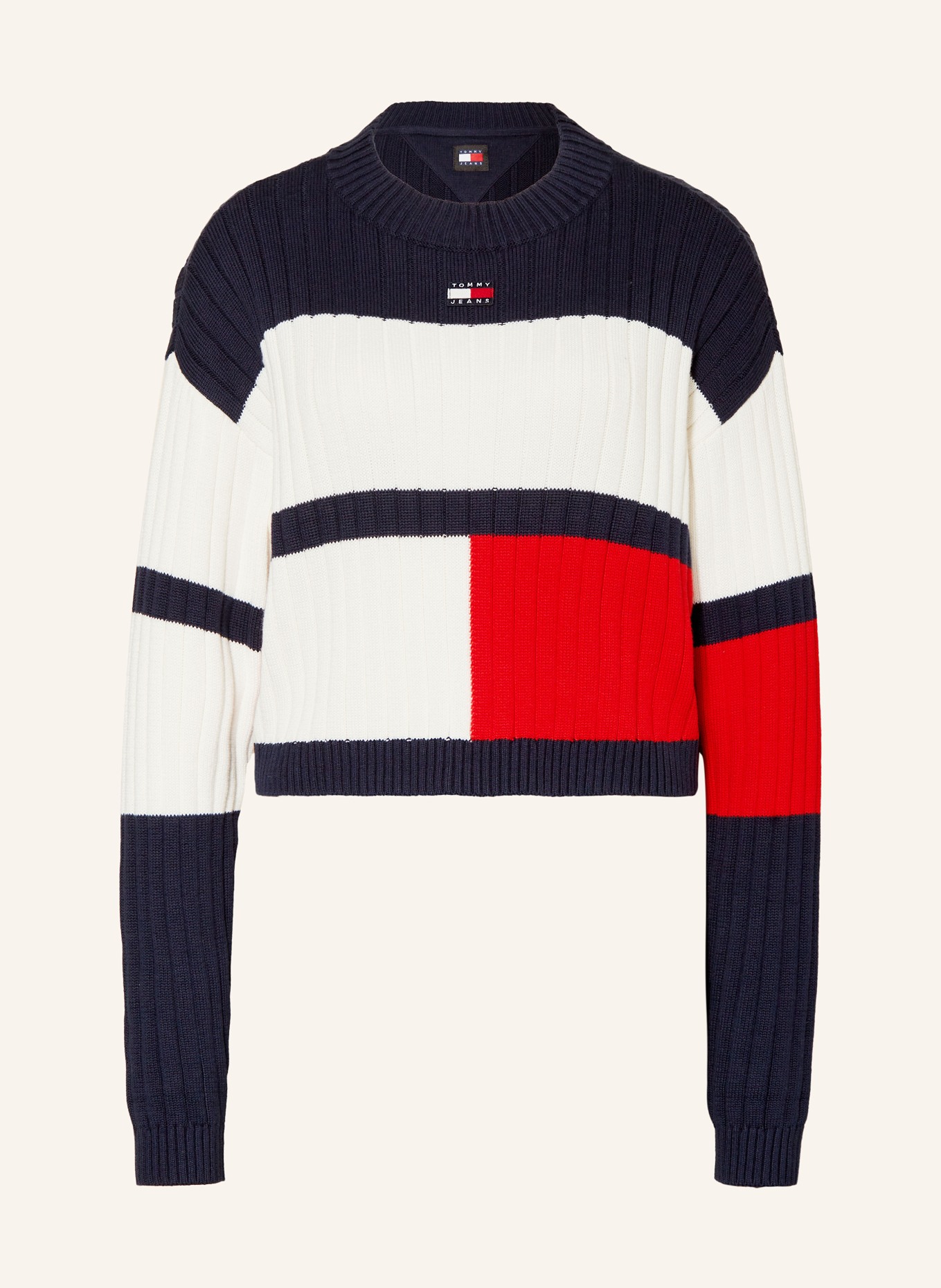 TOMMY JEANS Sweater, Color: DARK BLUE/ RED/ WHITE (Image 1)