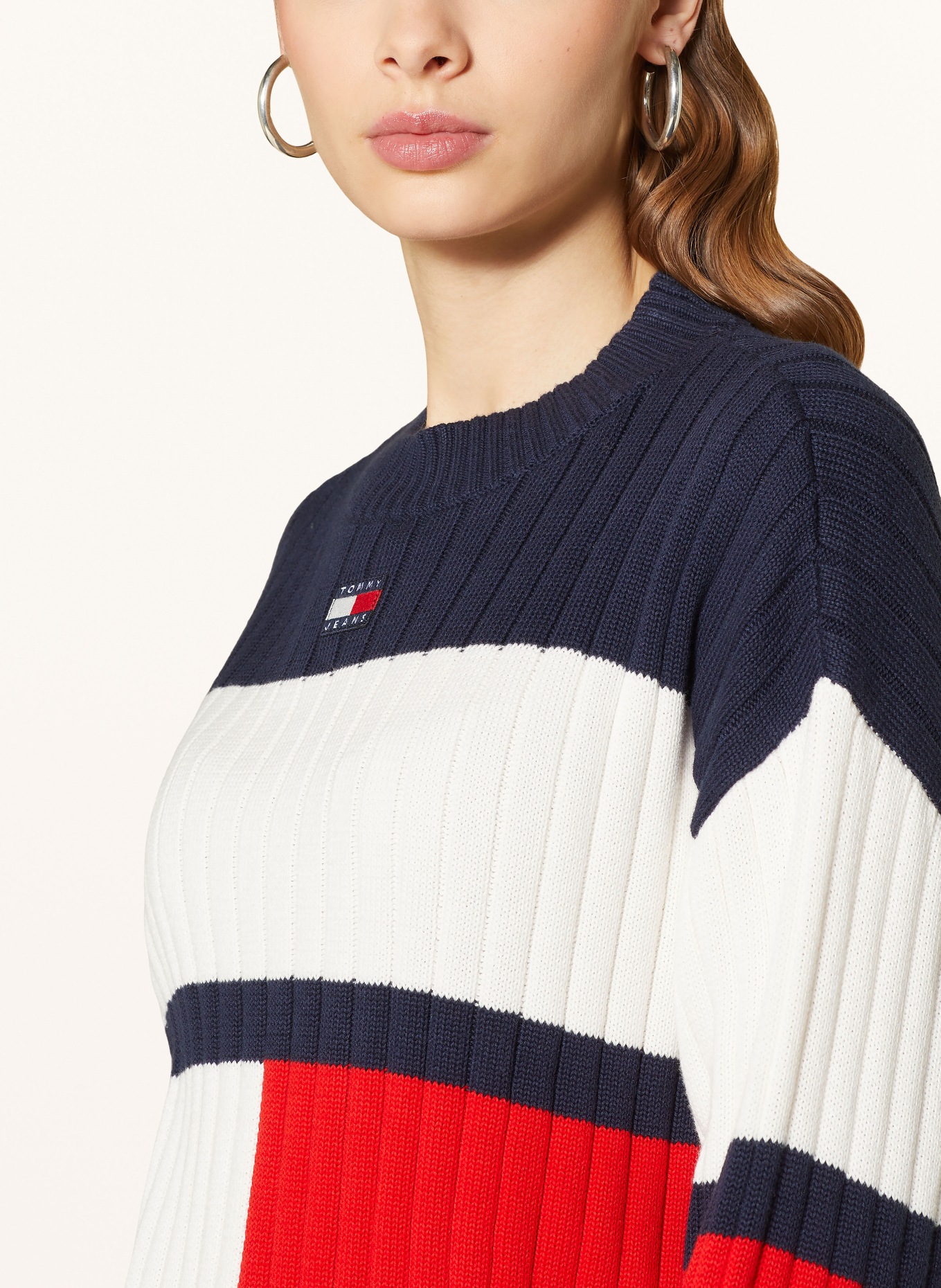 TOMMY JEANS Sweater, Color: DARK BLUE/ RED/ WHITE (Image 4)