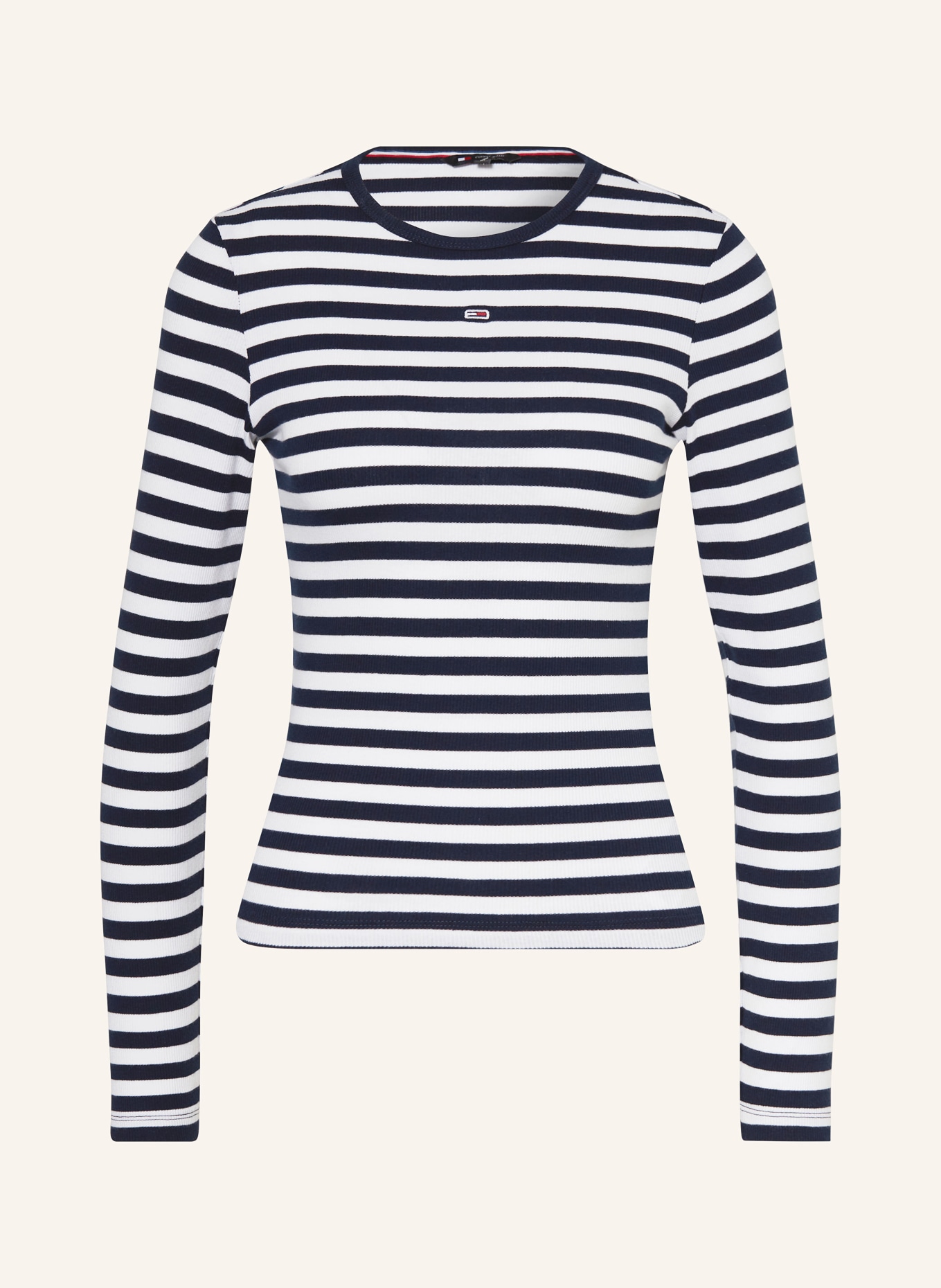 TOMMY JEANS Long sleeve shirt, Color: DARK BLUE/ WHITE (Image 1)