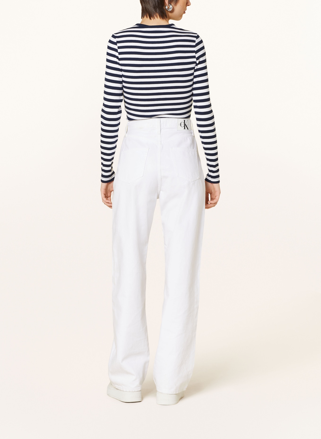 TOMMY JEANS Long sleeve shirt, Color: DARK BLUE/ WHITE (Image 3)
