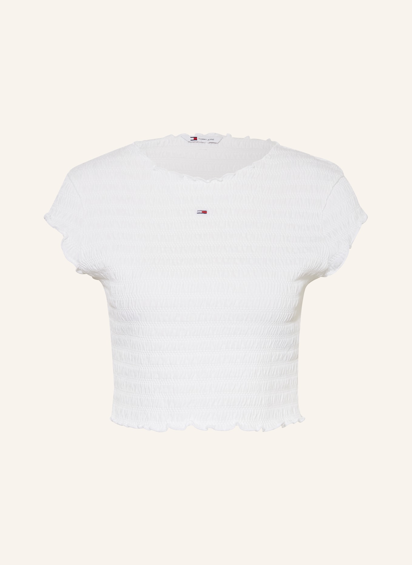 TOMMY JEANS Cropped shirt, Color: YBR WHITE (Image 1)