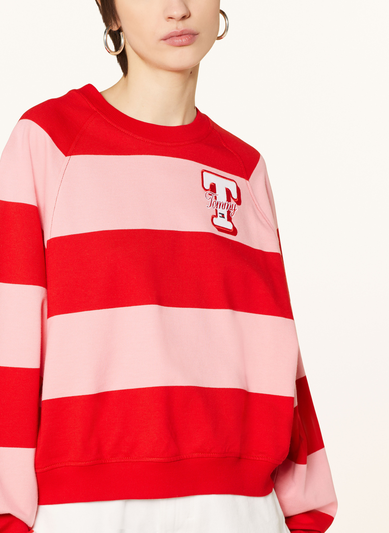 TOMMY JEANS Sweatshirt, Color: PINK/ RED (Image 4)