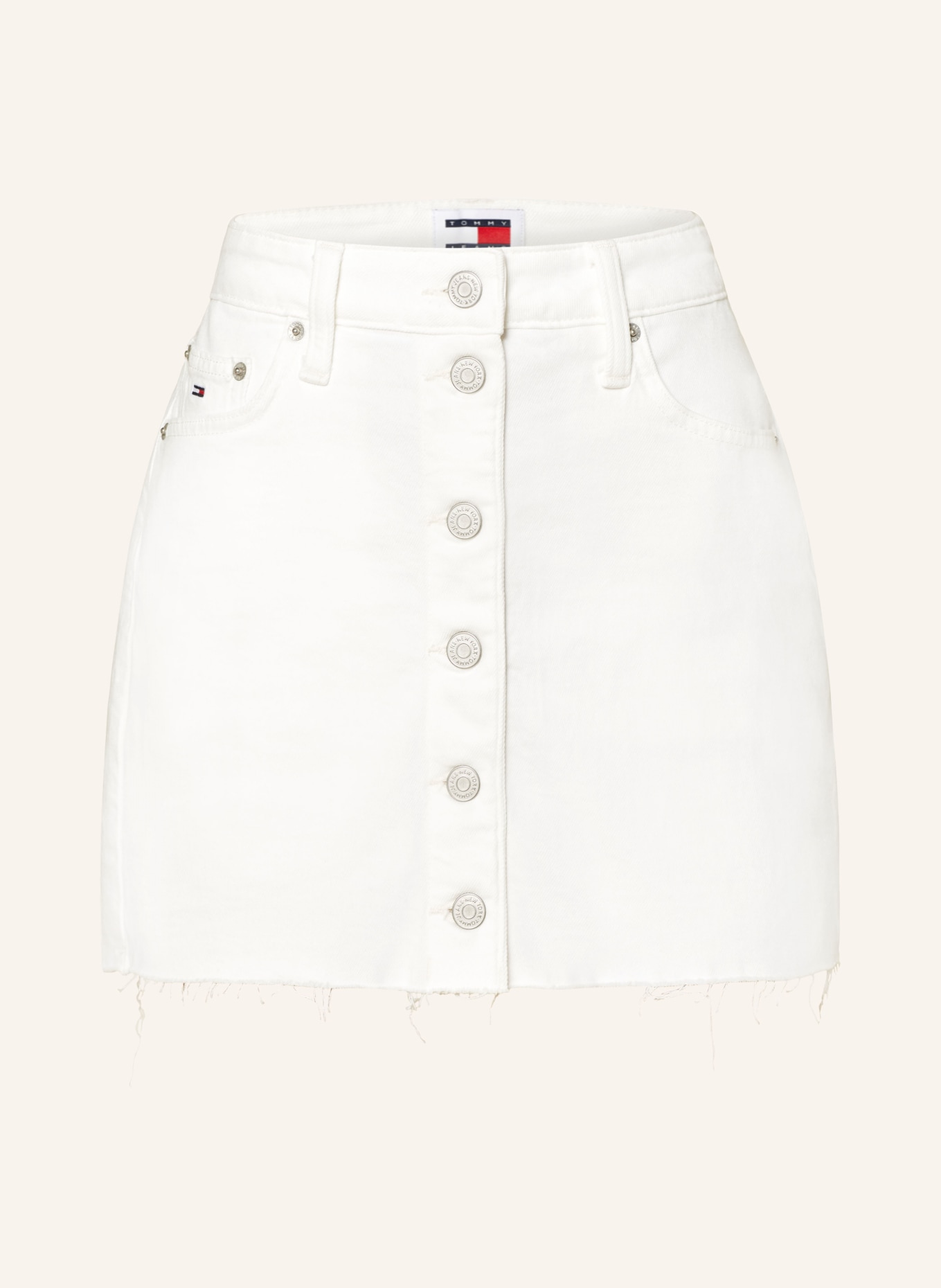 TOMMY JEANS Denim skirt IZZIE, Color: YBH Ancient White (Image 1)